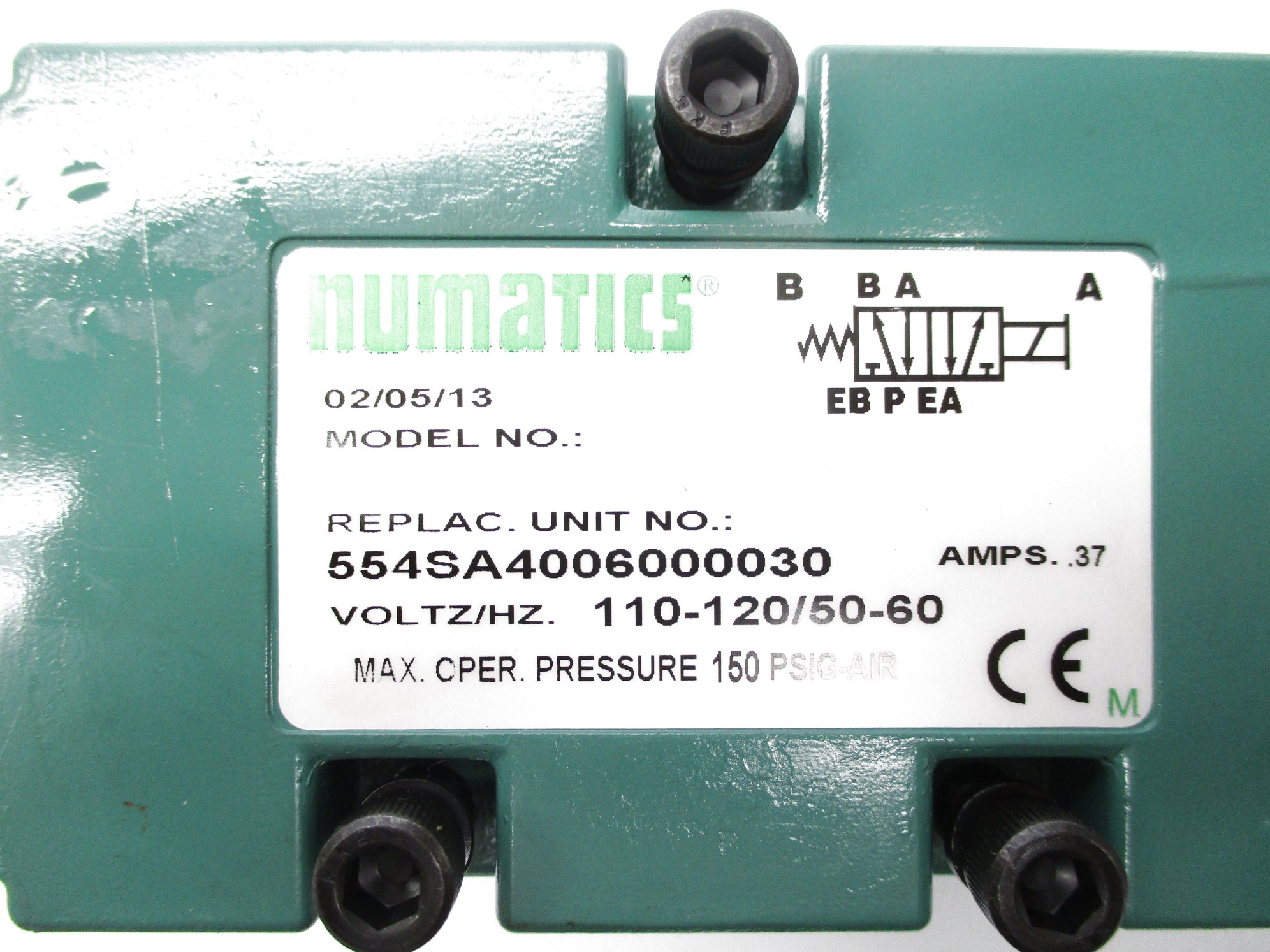 NUMATICS 554SA4006000030 110-120V 150PSIG NSNP
