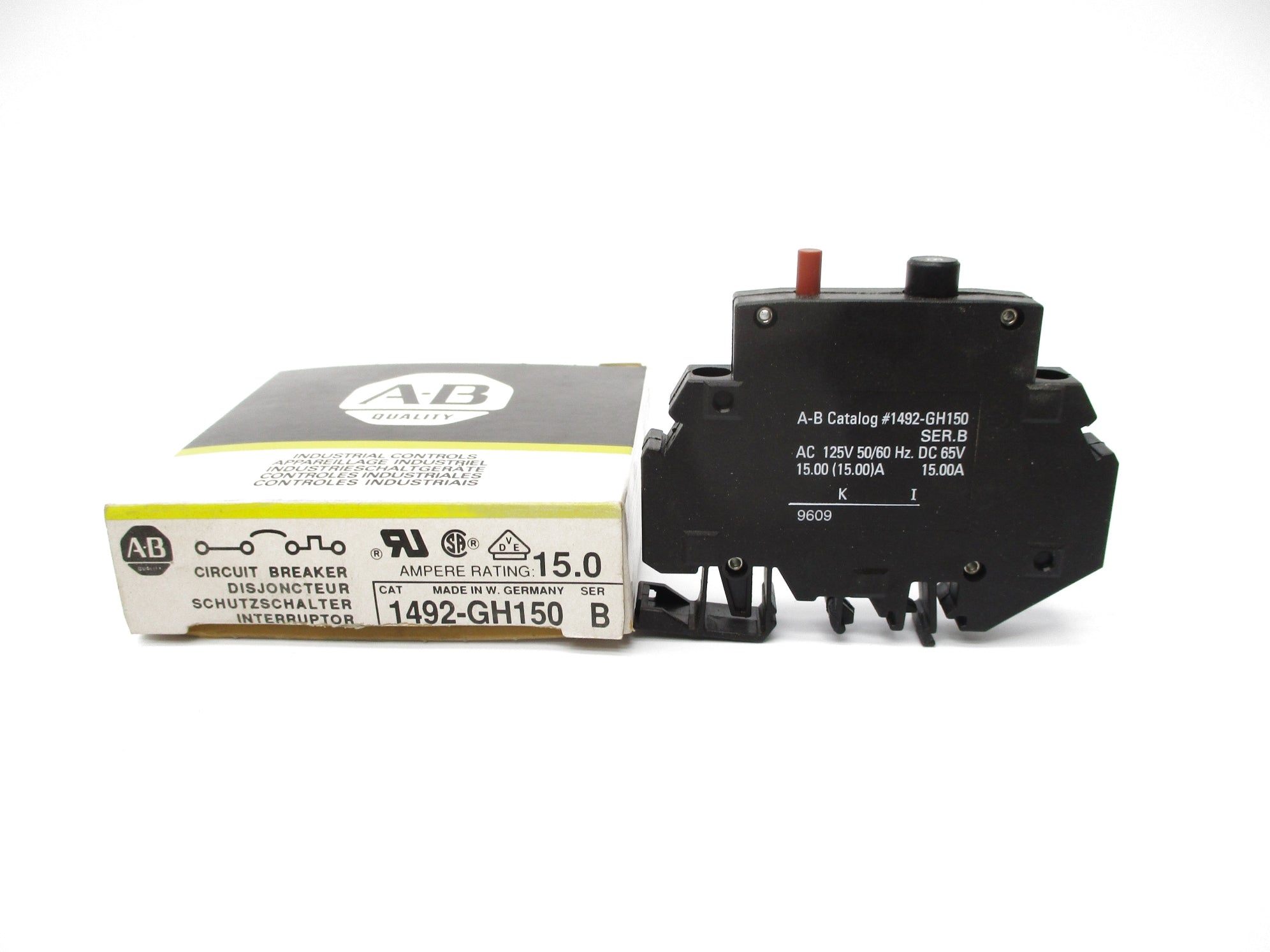ALLEN BRADLEY 1492-GH150 SER. B 15A 125VAC (BK/YL) NSMP