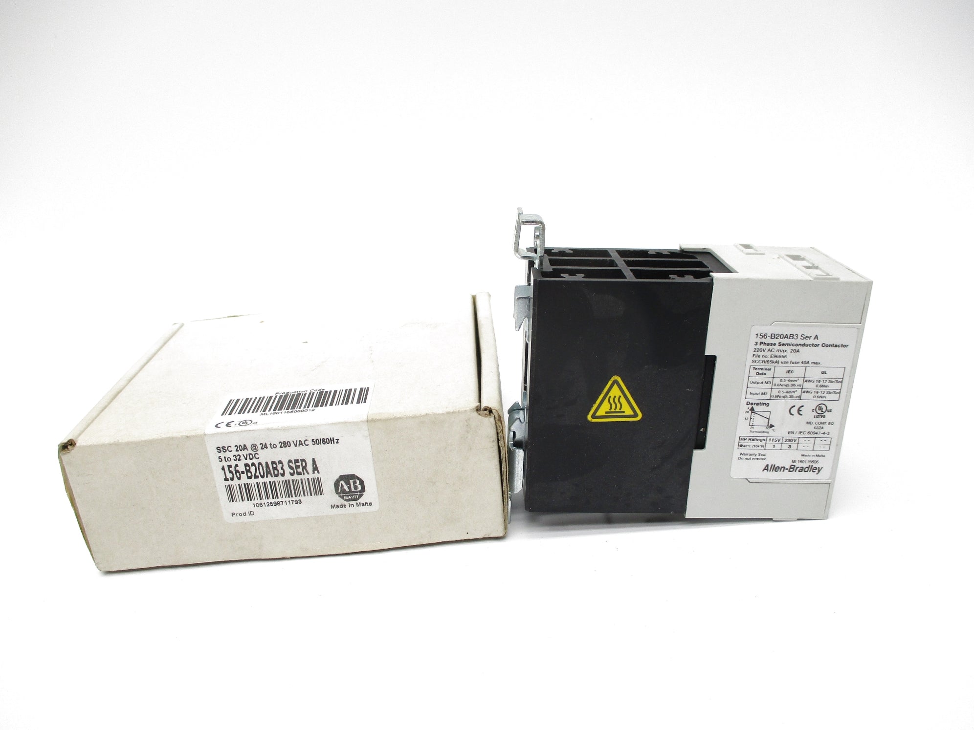 ALLEN BRADLEY 156-B20AB3 SER. A 20A 24-280VAC 32VDC NSMP