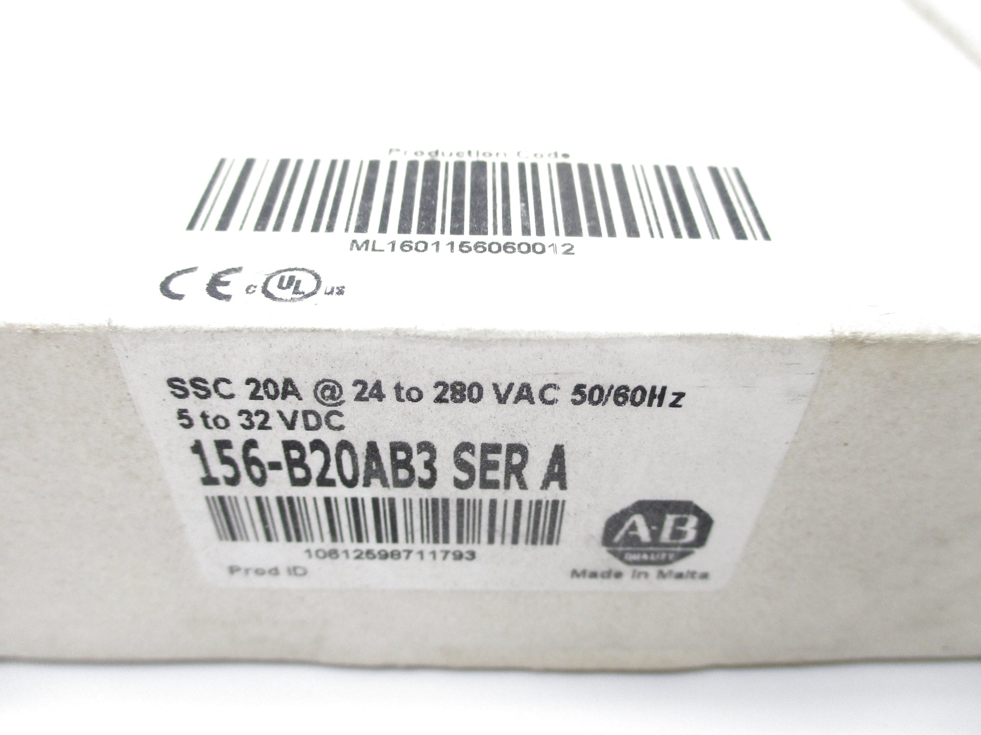 ALLEN BRADLEY 156-B20AB3 SER. A 20A 24-280VAC 32VDC NSMP