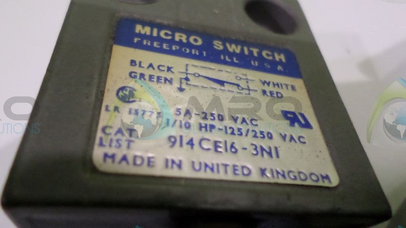 MICRO SWITCH 914CE16-3N1 SWITCH UNMP