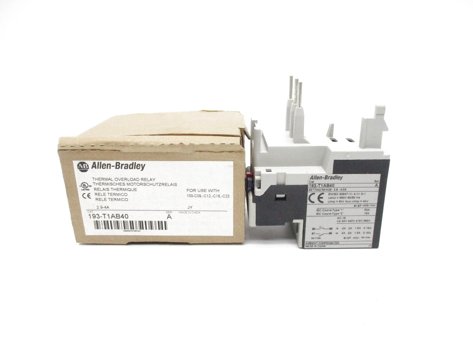ALLEN BRADLEY 193-T1AB40 SER. A 2.9-4A (BR/WH) NSMP