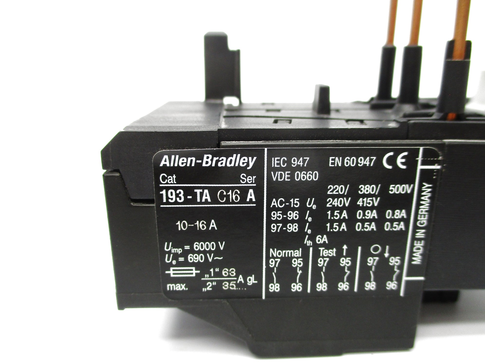 ALLEN BRADLEY 193-TAC16 SER. A 10-16A NSNP