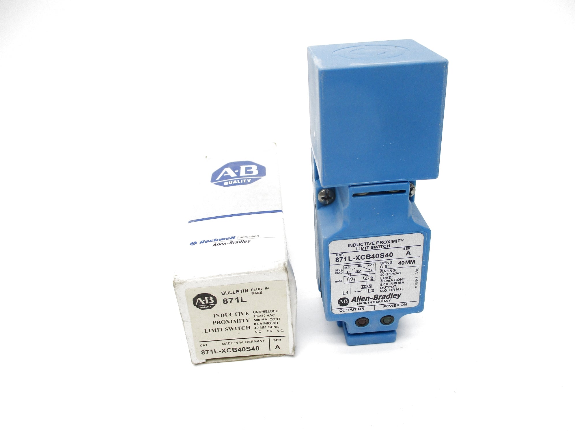 ALLEN BRADLEY 871L-XCB40S40 SER. A (GY/BL) NSMP