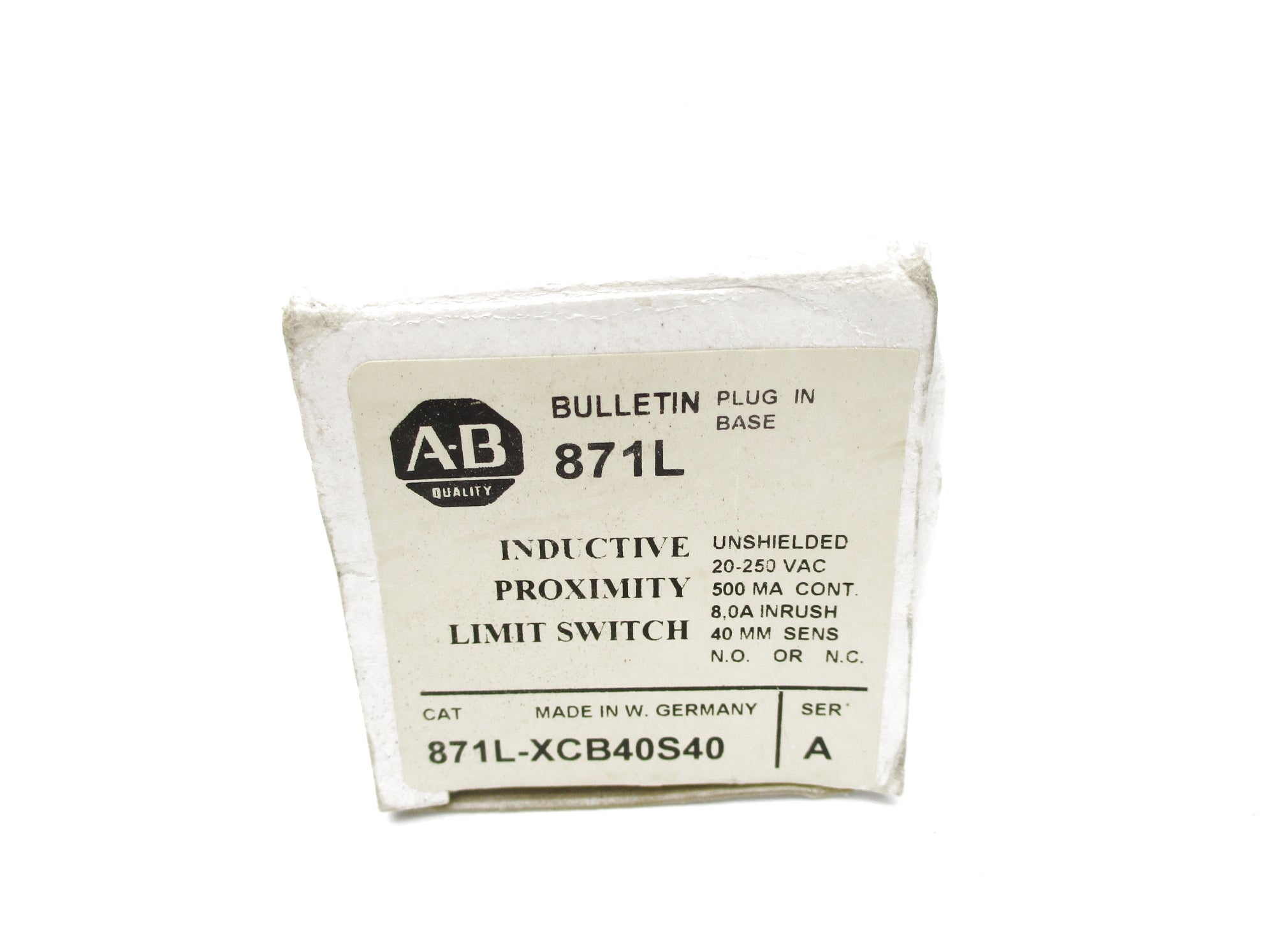 ALLEN BRADLEY 871L-XCB40S40 SER. A (GY/BL) NSMP