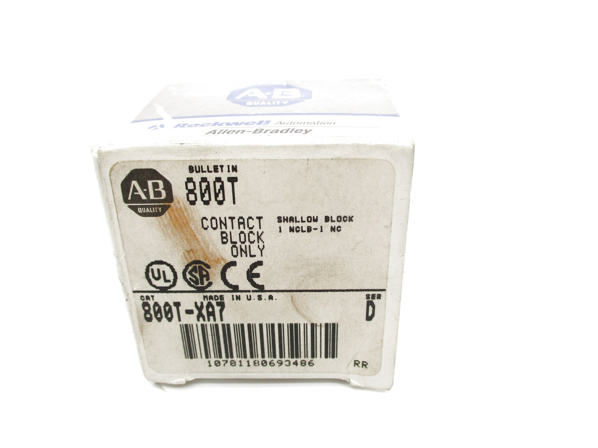 ALLEN BRADLEY 800T-XA7 SER. D (GY/BL) NSMP