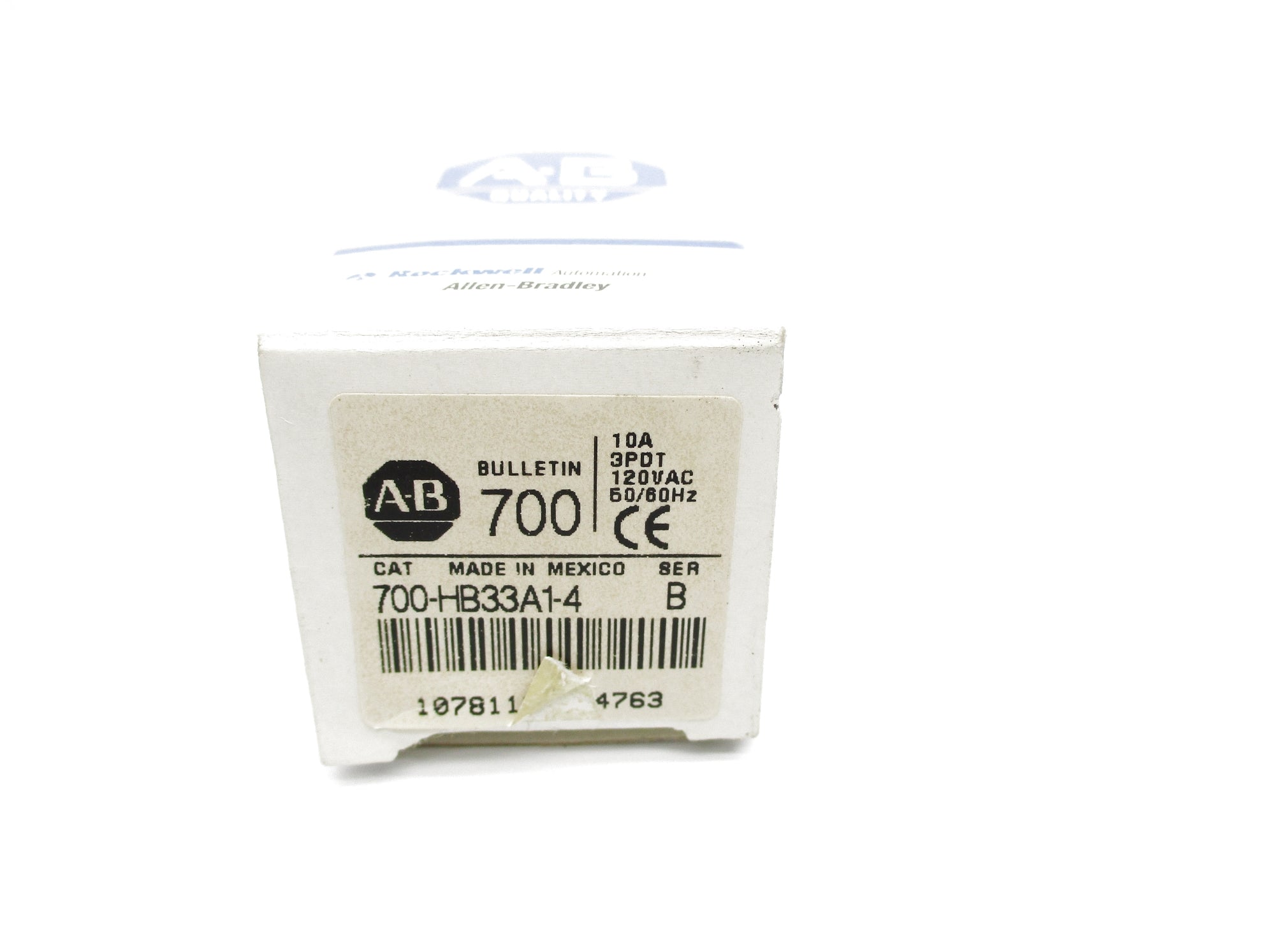 ALLEN BRADLEY 700-HB33A1-4 SER. B 120VAC 10A (GY/BL) NSMP