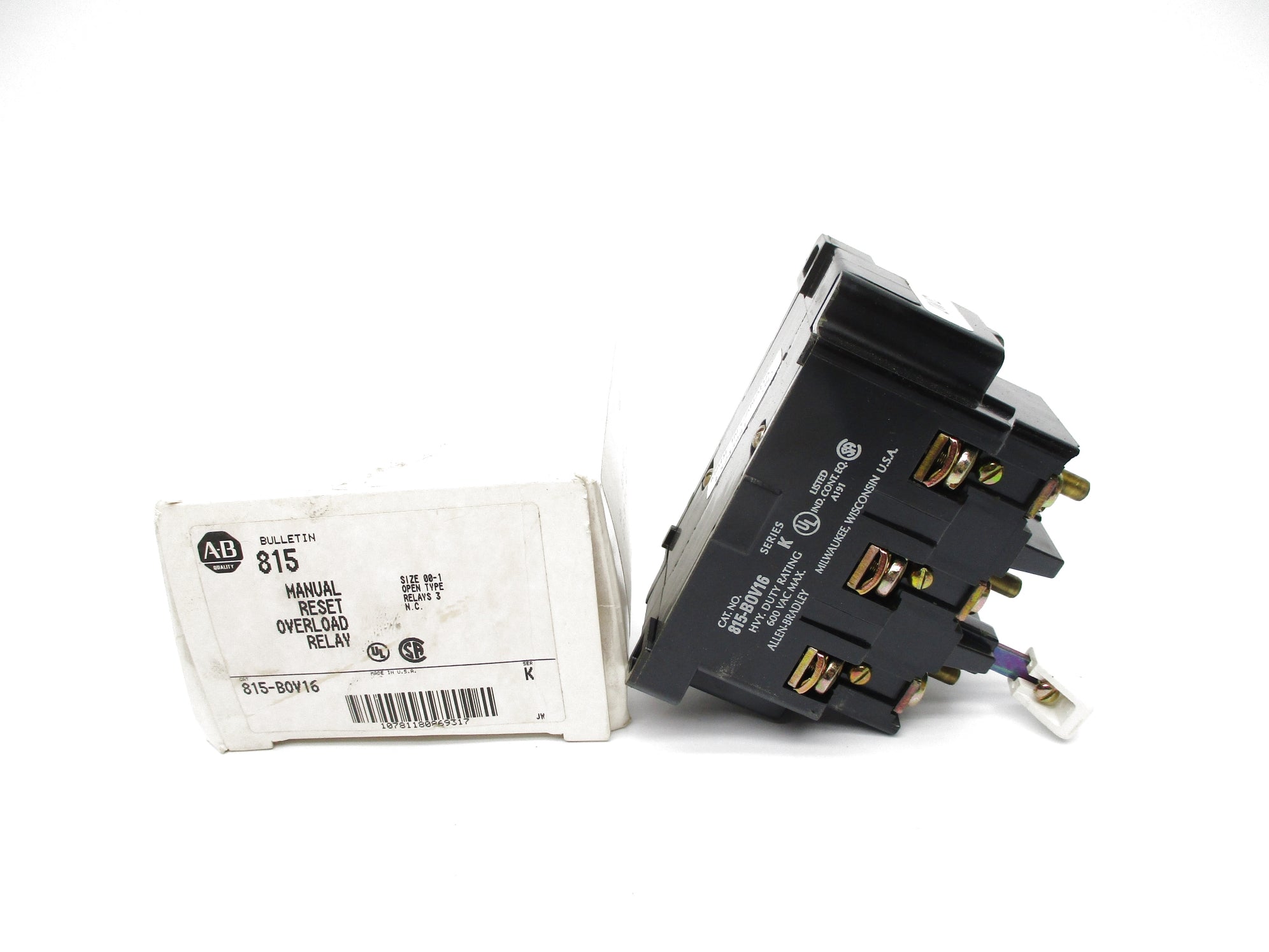 INDUSTRIAL SPARE PART 815-BOV16 SER. K 600VAC (WH) NSMP