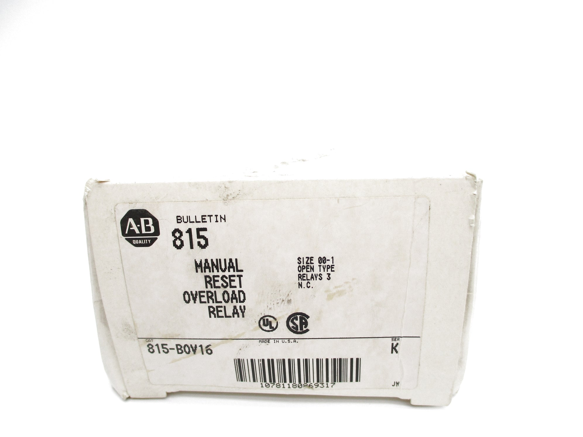 INDUSTRIAL SPARE PART 815-BOV16 SER. K 600VAC (WH) NSMP