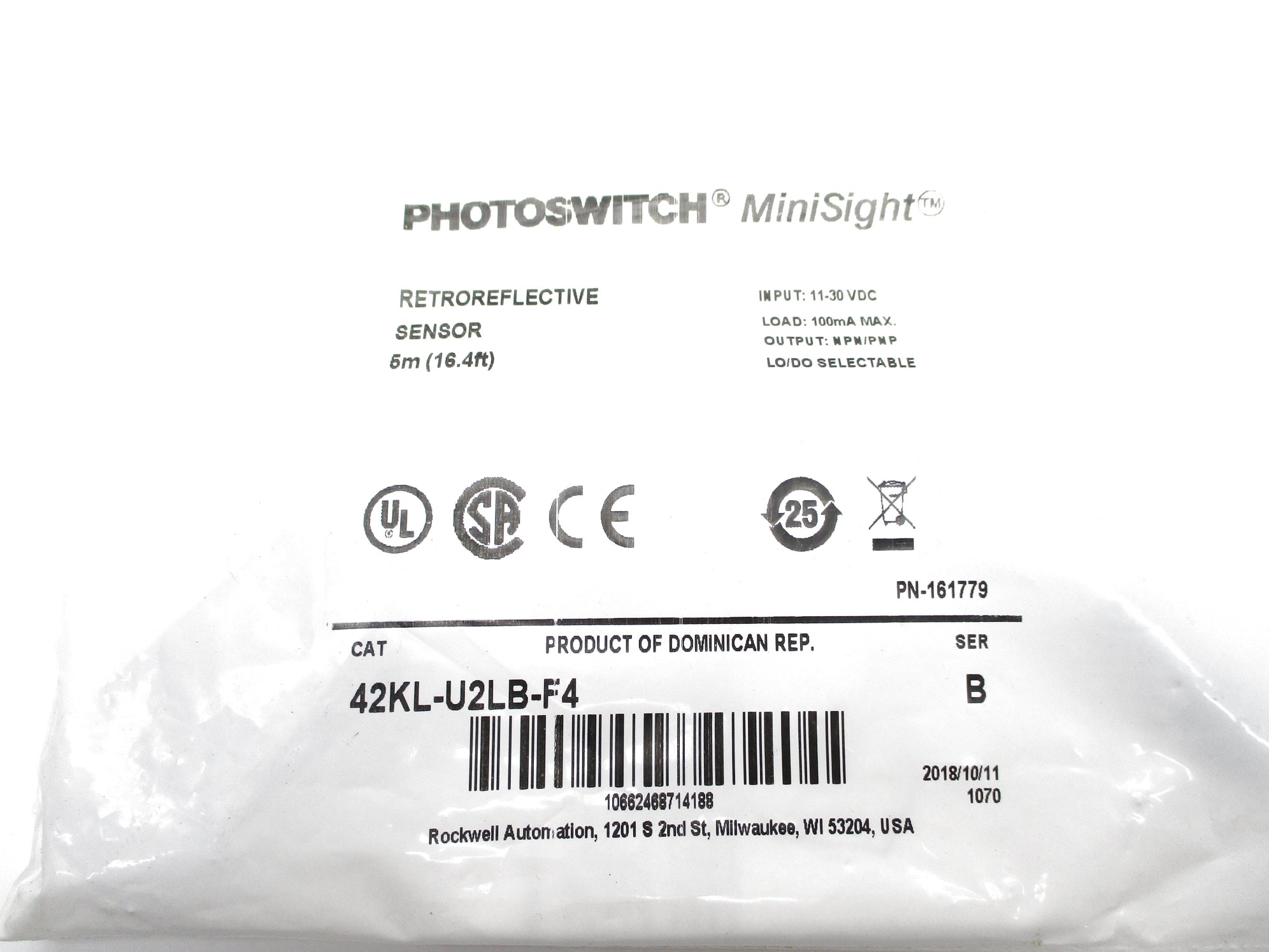 ALLEN BRADLEY 42KL-U2LB-F4 SER. B NSMP