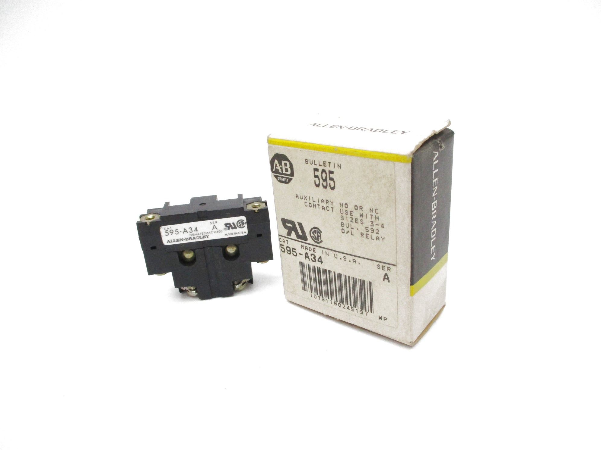 ALLEN BRADLEY 595-A34 SER. A (BK/YL) NSMP