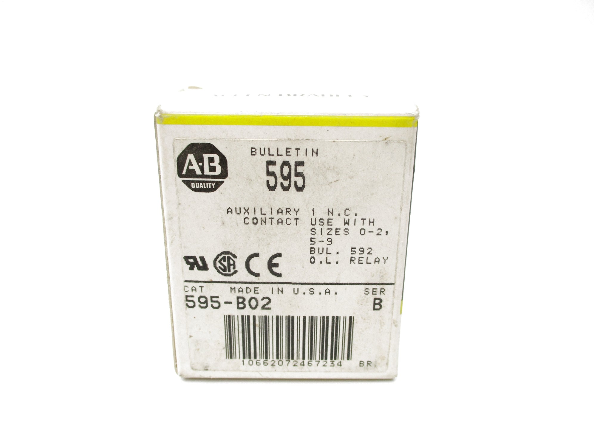 INDUSTRIAL SPARE PART 595-B02 SER. B (BK/YL) NSMP