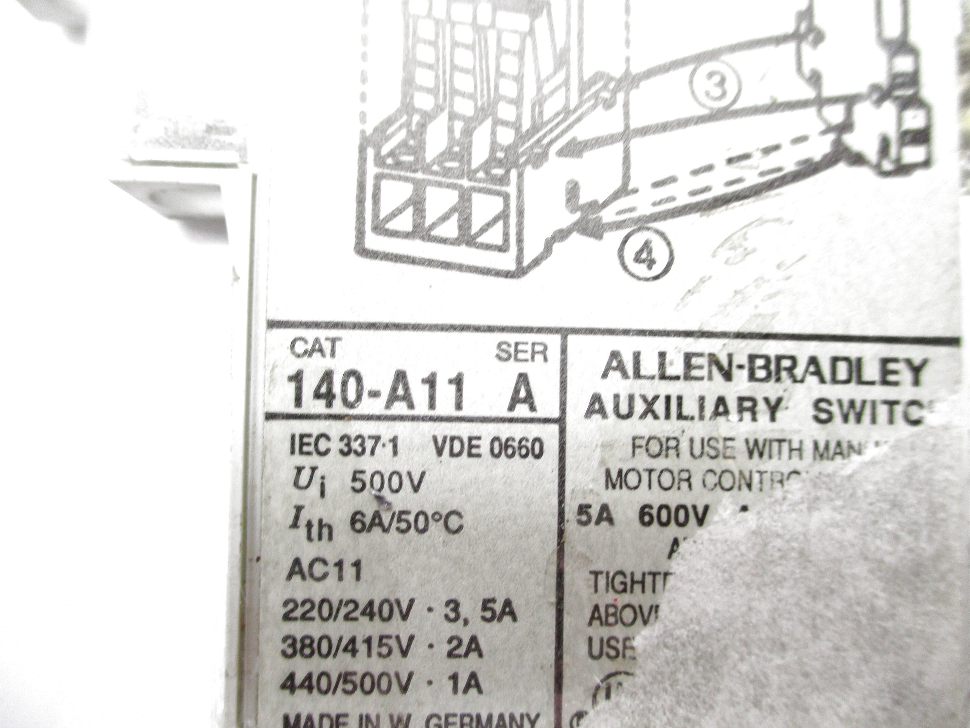 ALLEN BRADLEY 140-A11 SER. A UNMP
