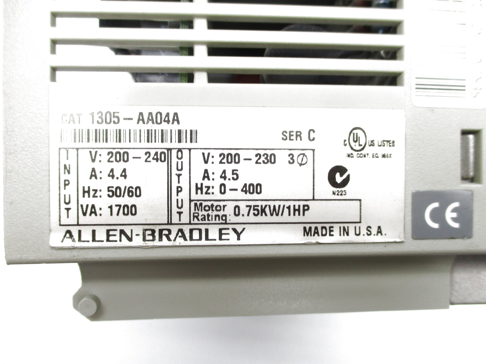 ALLEN BRADLEY 1305-AA04A SER. C (AS PICTURED) UNMP