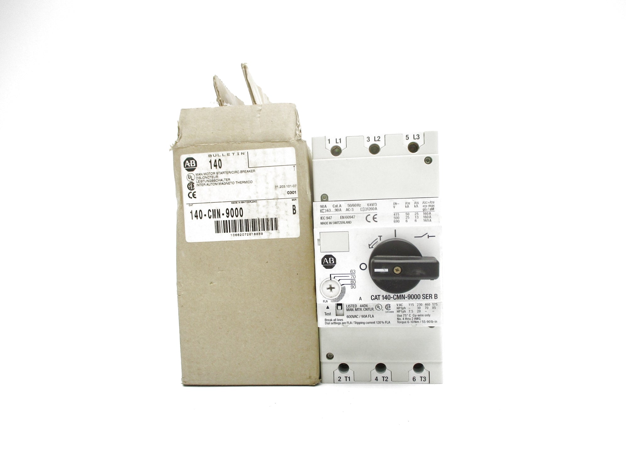 ALLEN BRADLEY 140-CMN-9000 SER. B 63-90A 690V (BR/WH) NSMP