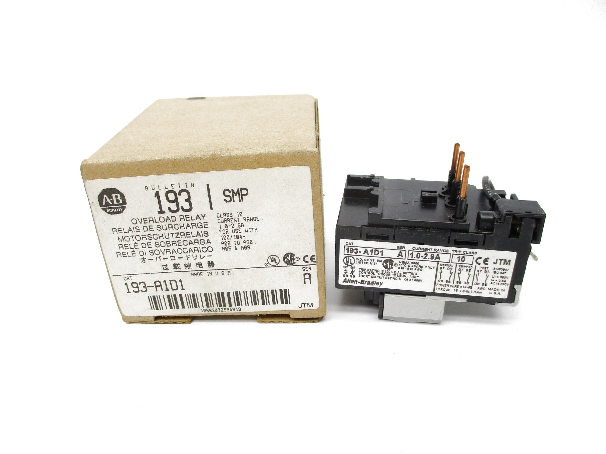 INDUSTRIAL SPARE PART 193-A1D1 SER. A 690V 1.0-2.9A (BR/WH) NSMP