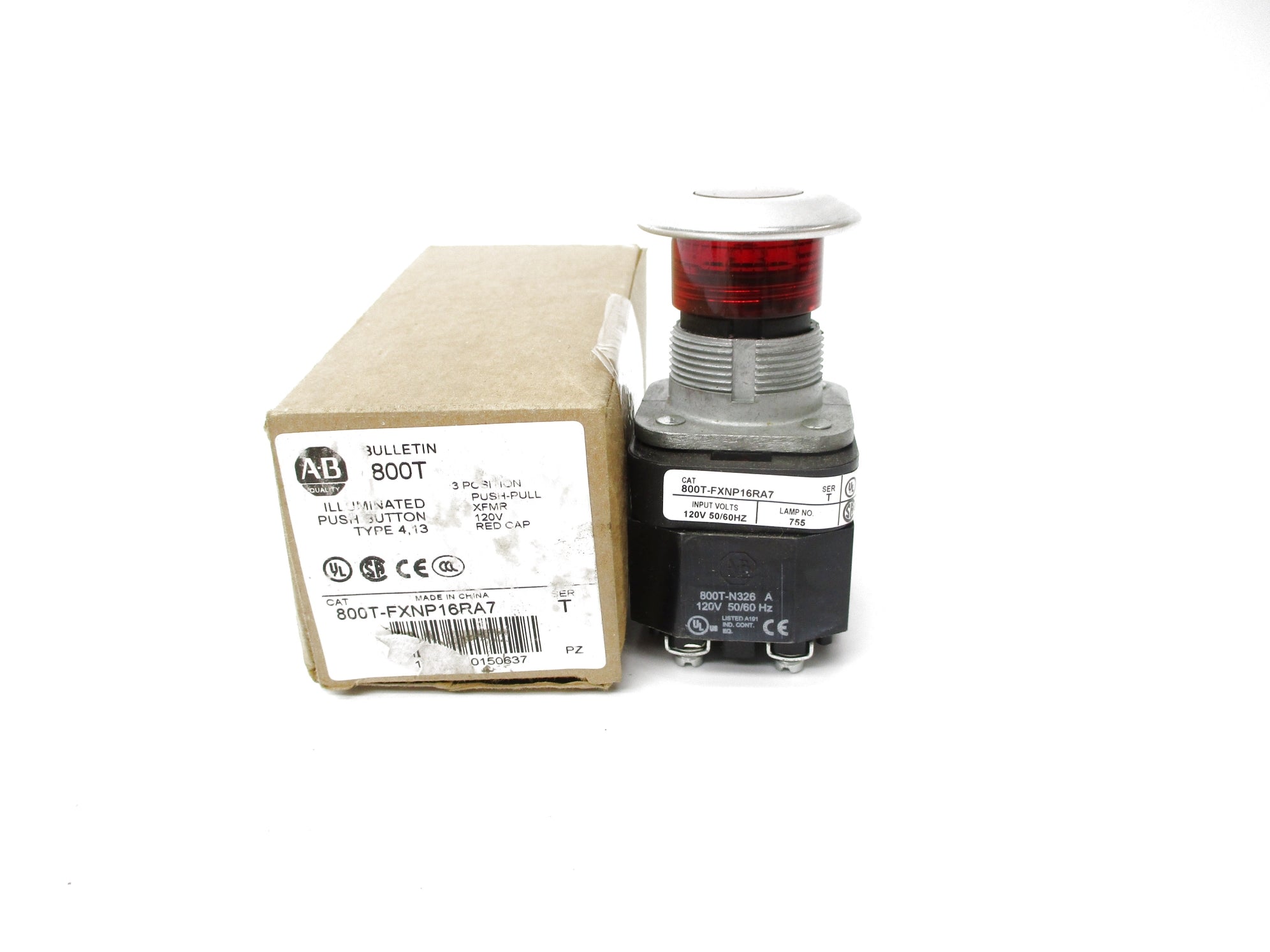 ALLEN BRADLEY 800T-FXNP16RA7 SER. T (BR/WH) NSMP
