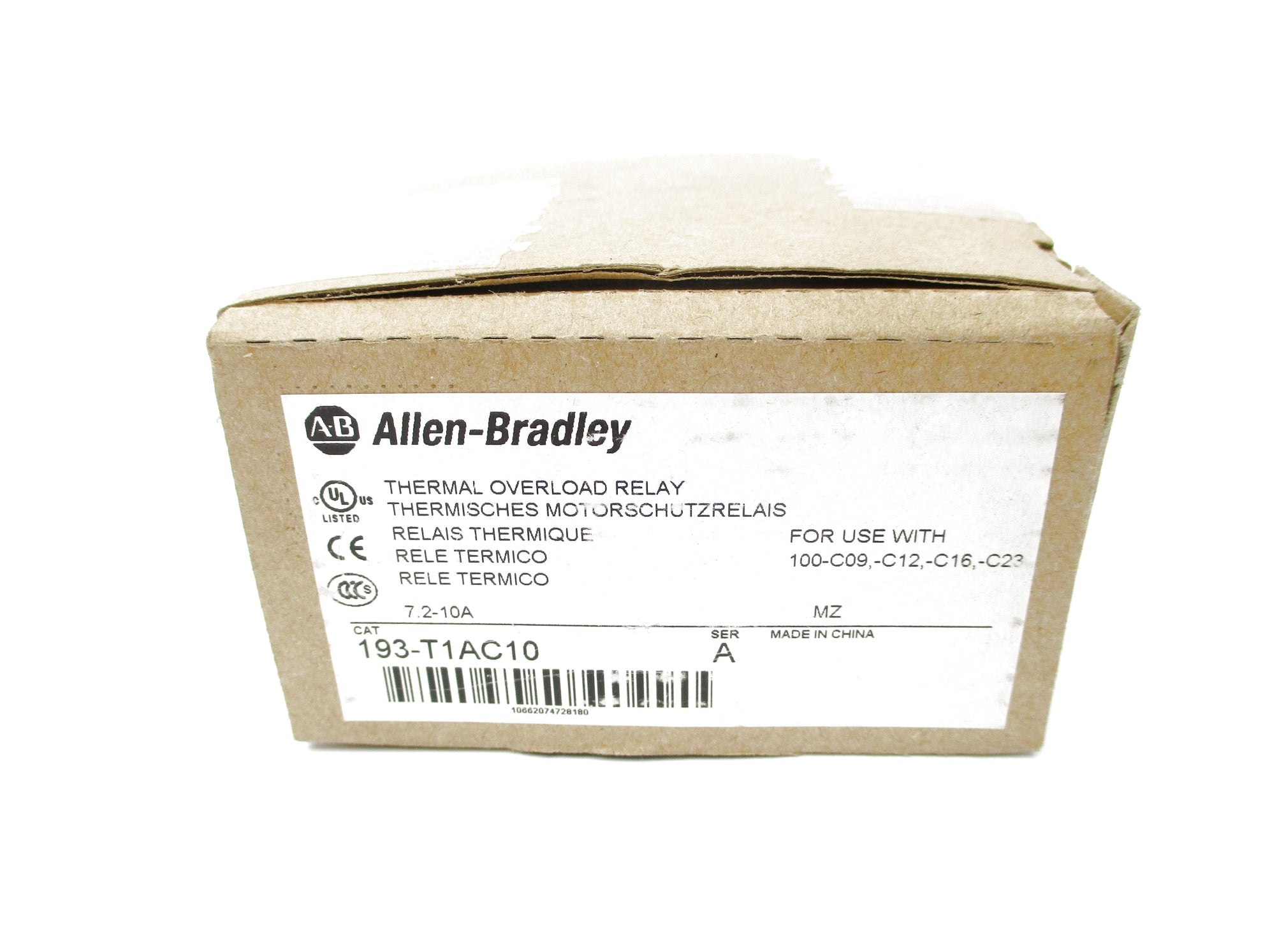 ALLEN BRADLEY 193-T1AC10 SER. A 7.2-10A (BR/WH) NSMP