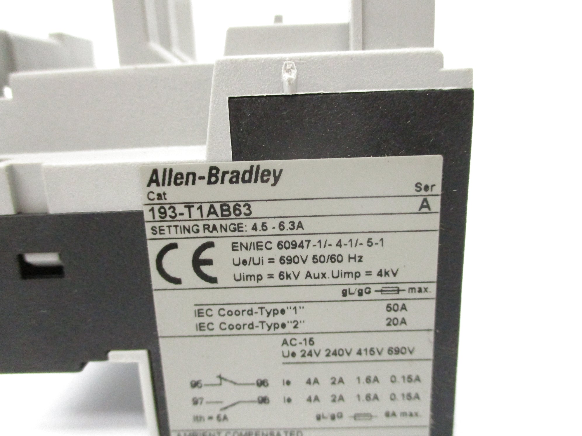 ALLEN BRADLEY 193-T1AB63 SER. A 4.5-6.3A NSNP