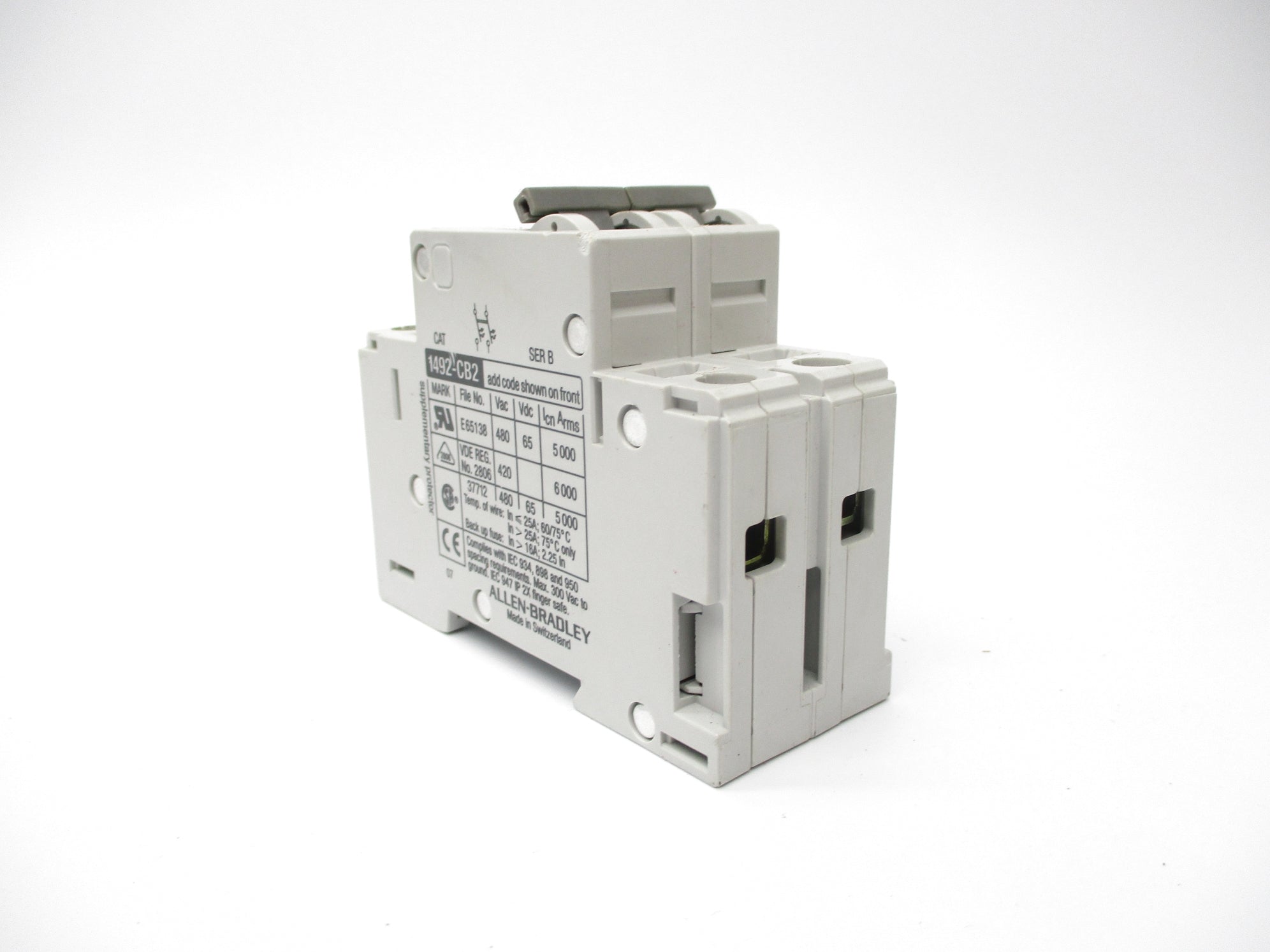 ALLEN BRADLEY 1492-CB2H100 SER. B 10A 277VAC NSNP