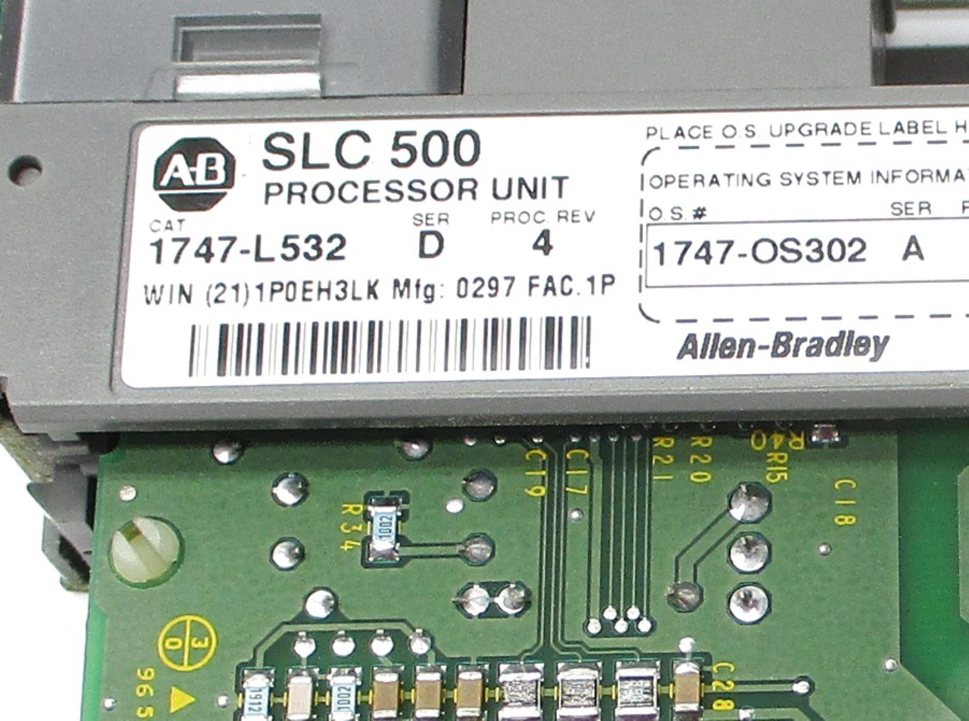 ALLEN BRADLEY 1747-L532 SER. D F/W 9 24VDC UNMP
