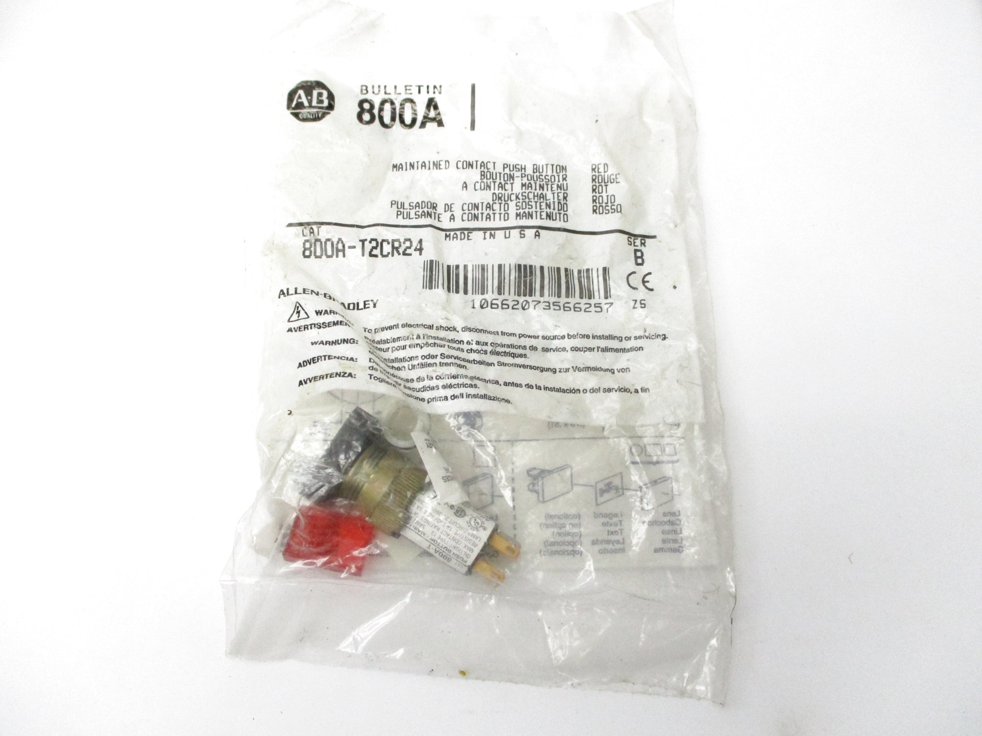 ALLEN BRADLEY 800A-T2CR24 SER. B NSMP