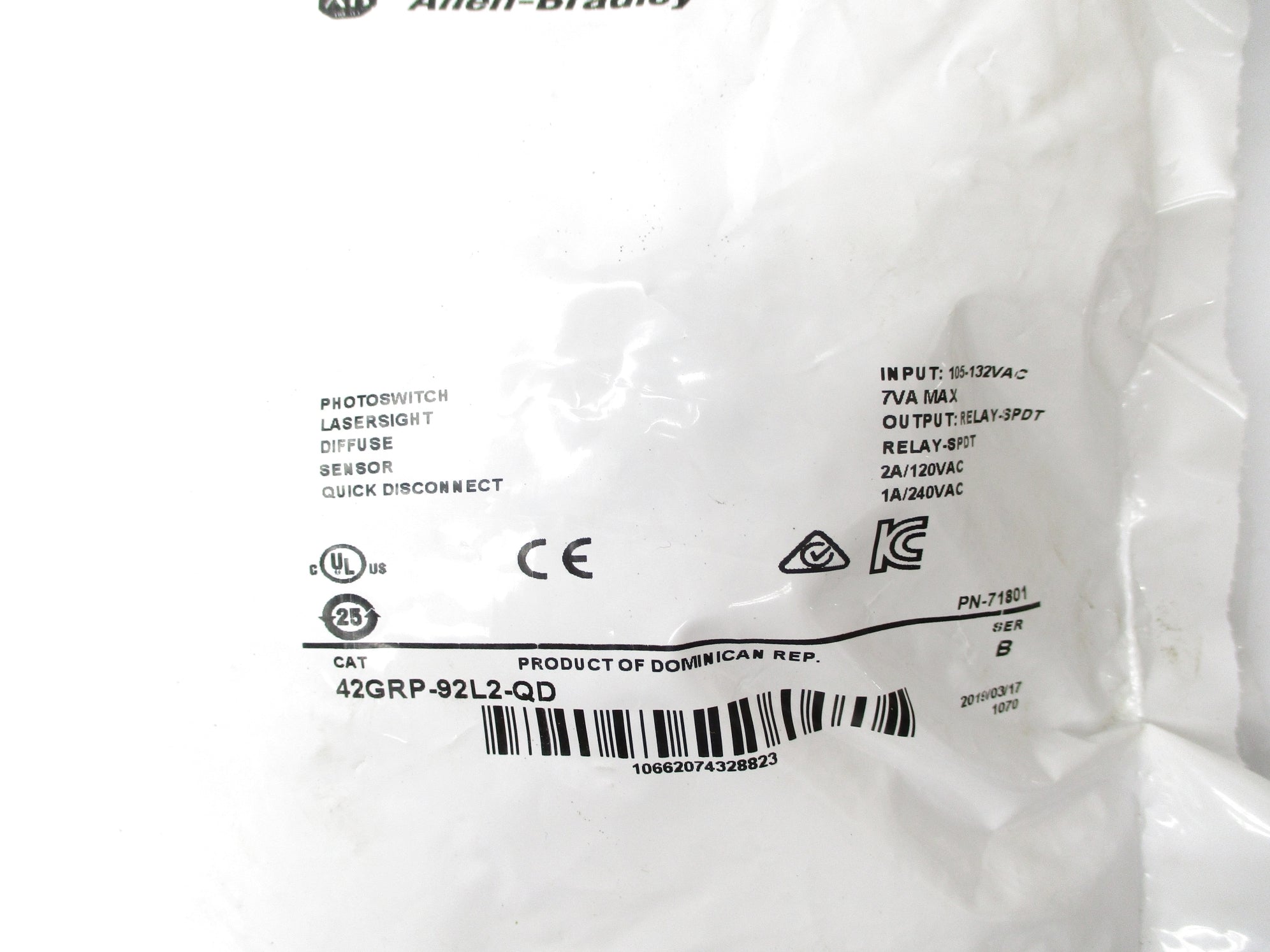 ALLEN BRADLEY 42GRP-92L2-QD SER. B NSMP