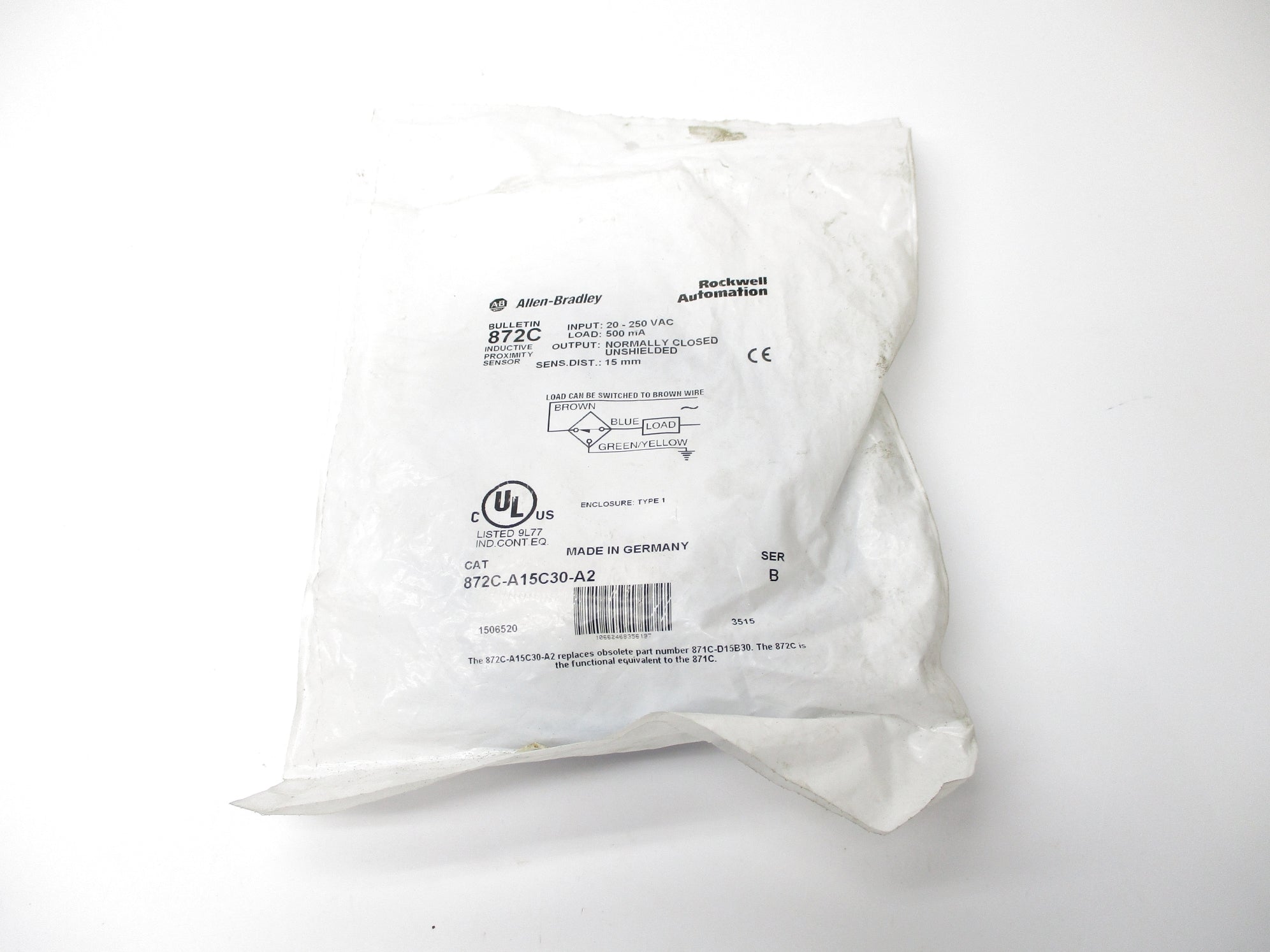 ALLEN BRADLEY 872C-A15C30-A2 SER. B NSMP