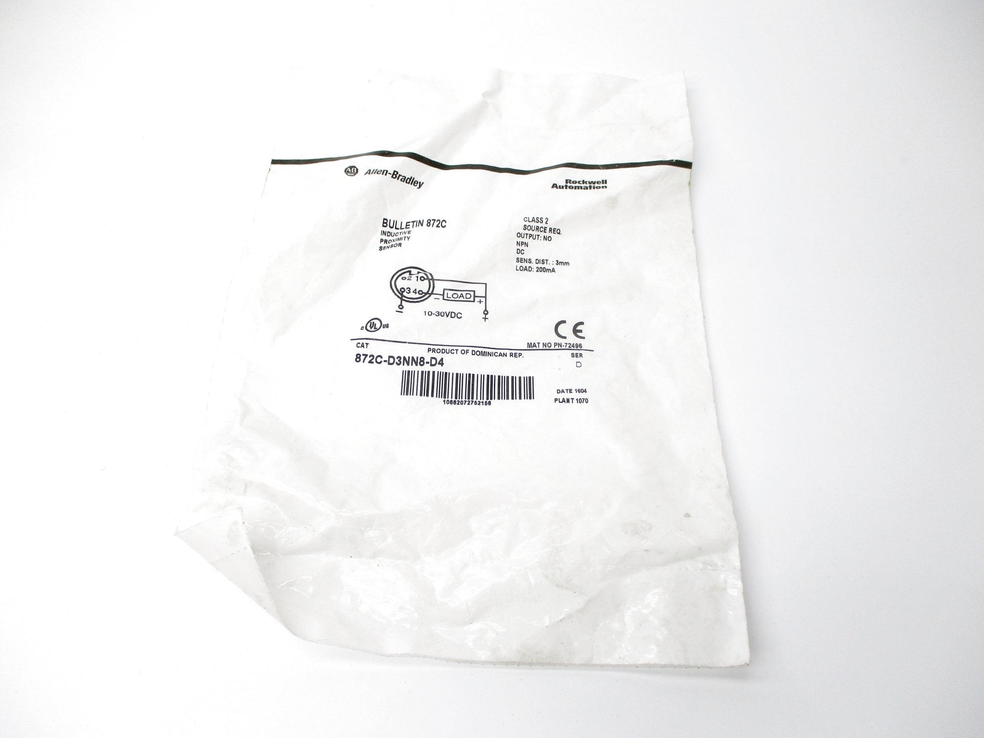 ALLEN BRADLEY 872C-D3NN8-D4 SER. D NSMP