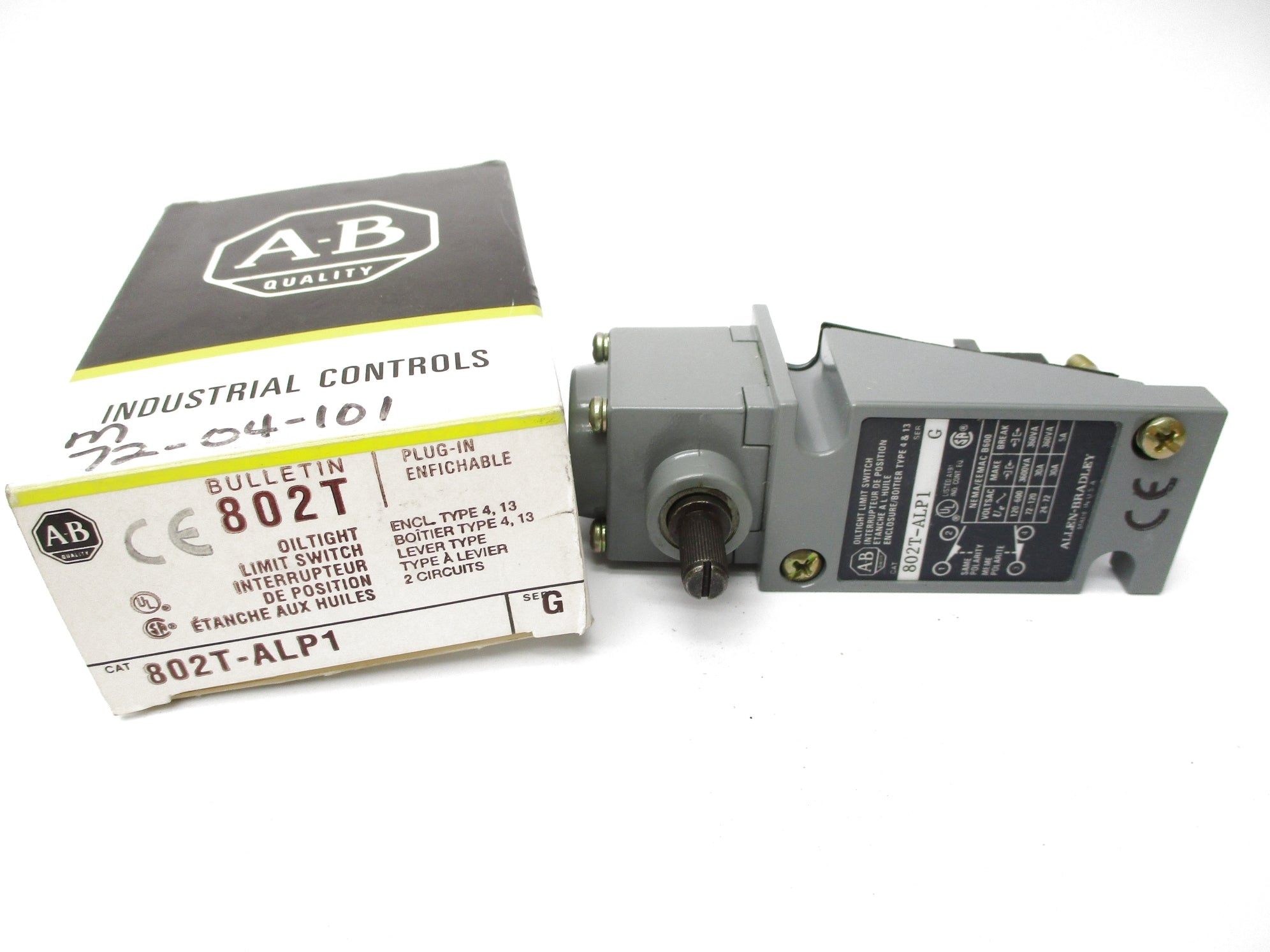 ALLEN BRADLEY 802T-ALP1 SER. G (BK/YL) NSMP