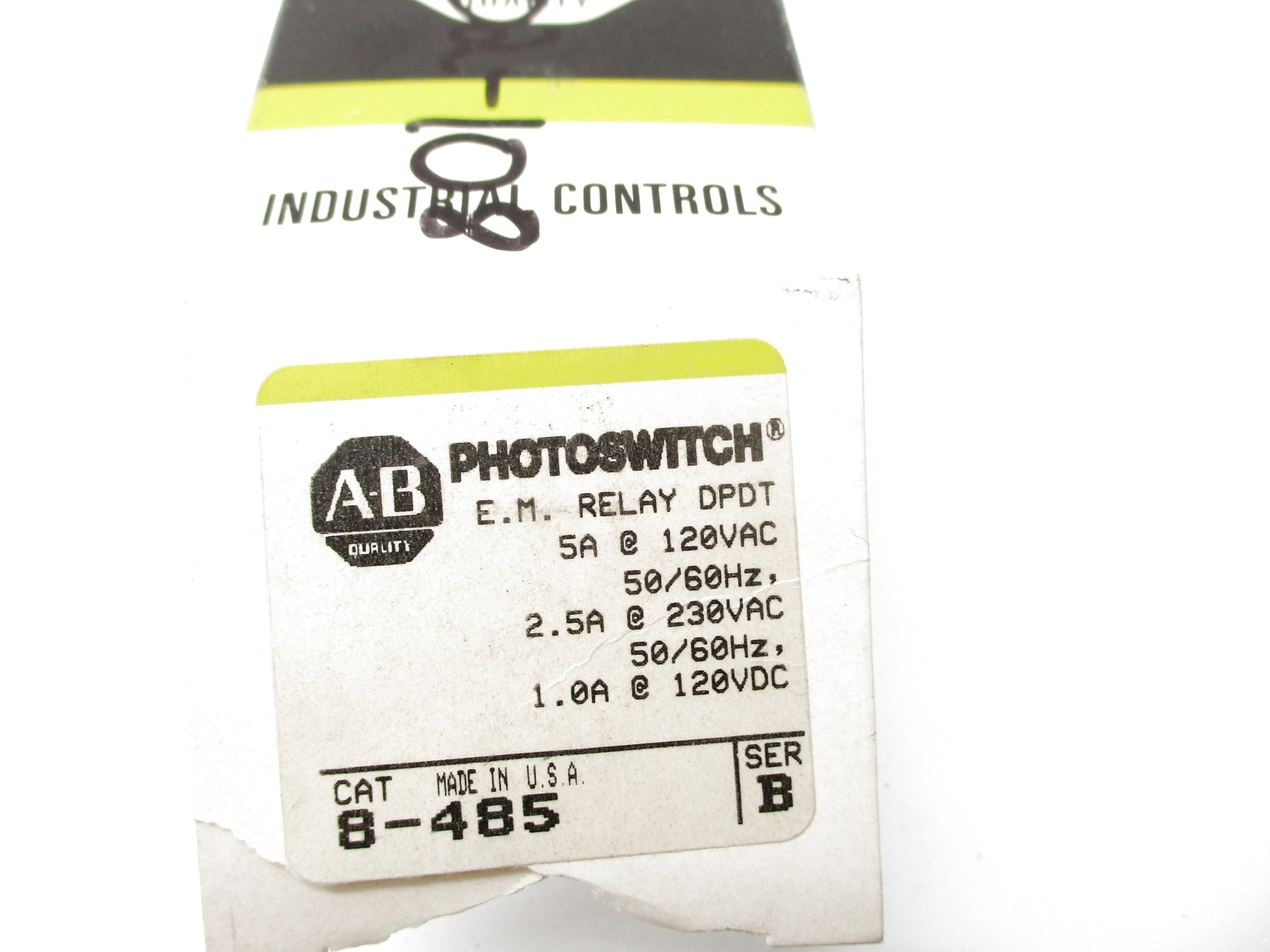 INDUSTRIAL SPARE PART 8-485 SER. B 120VAC 5A (BK/YL) NSMP
