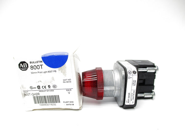 ALLEN BRADLEY 800T-QH2R SER. V 12-130VAC/DC (WH) NSMP