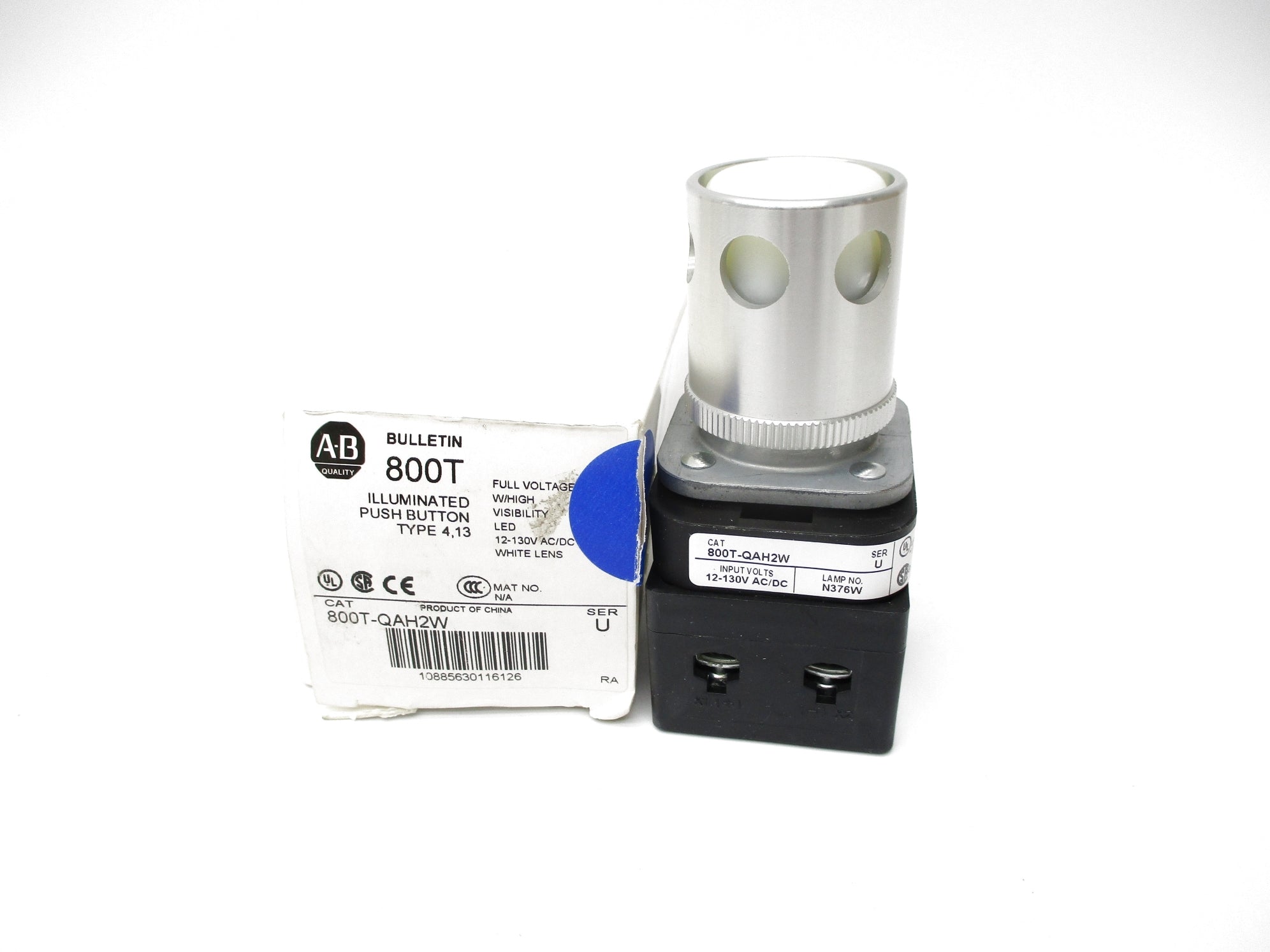 ALLEN BRADLEY 800T-QAH2W SER. U (WH) NSMP