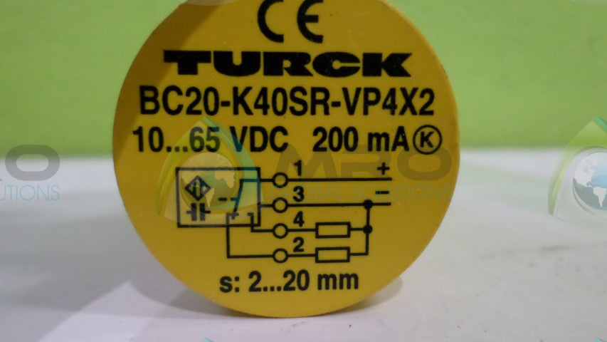 TURCK BC20-K40SR-VP4X2 CONNECTOR *NEW NO BOX*
