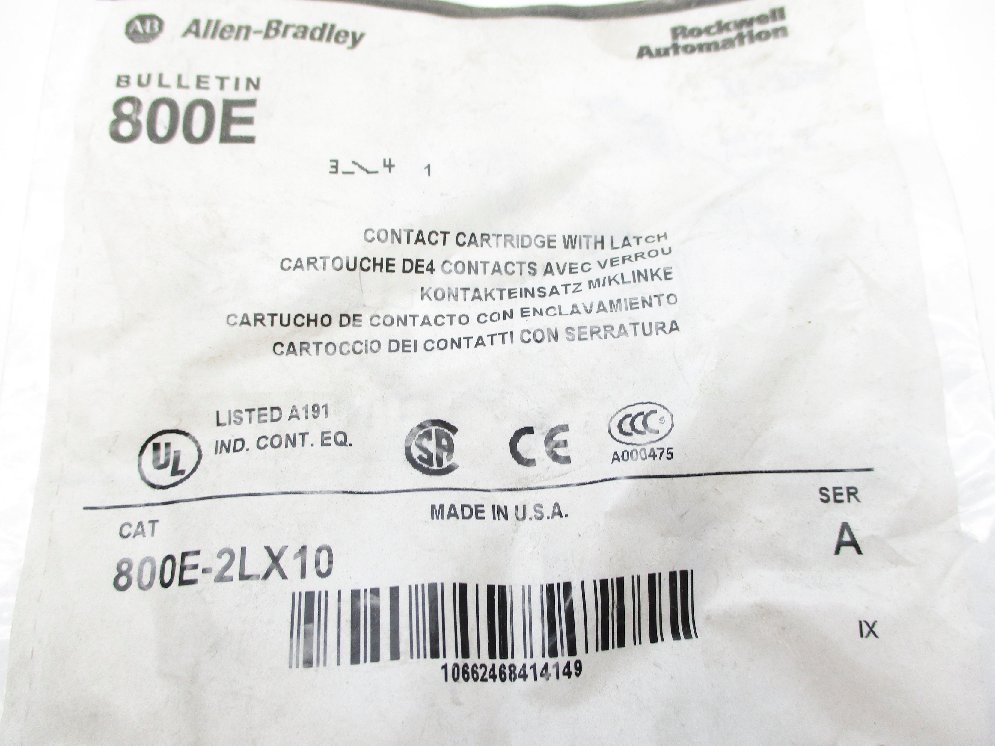 INDUSTRIAL SPARE PART 800E-2LX10 SER. A NSMP