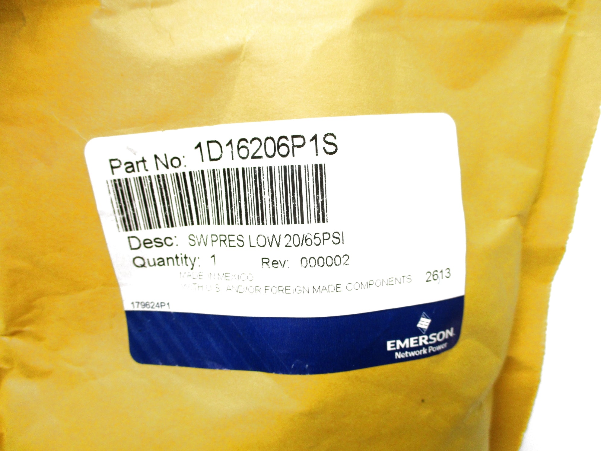 EMERSON 1D16206P1S NSFS