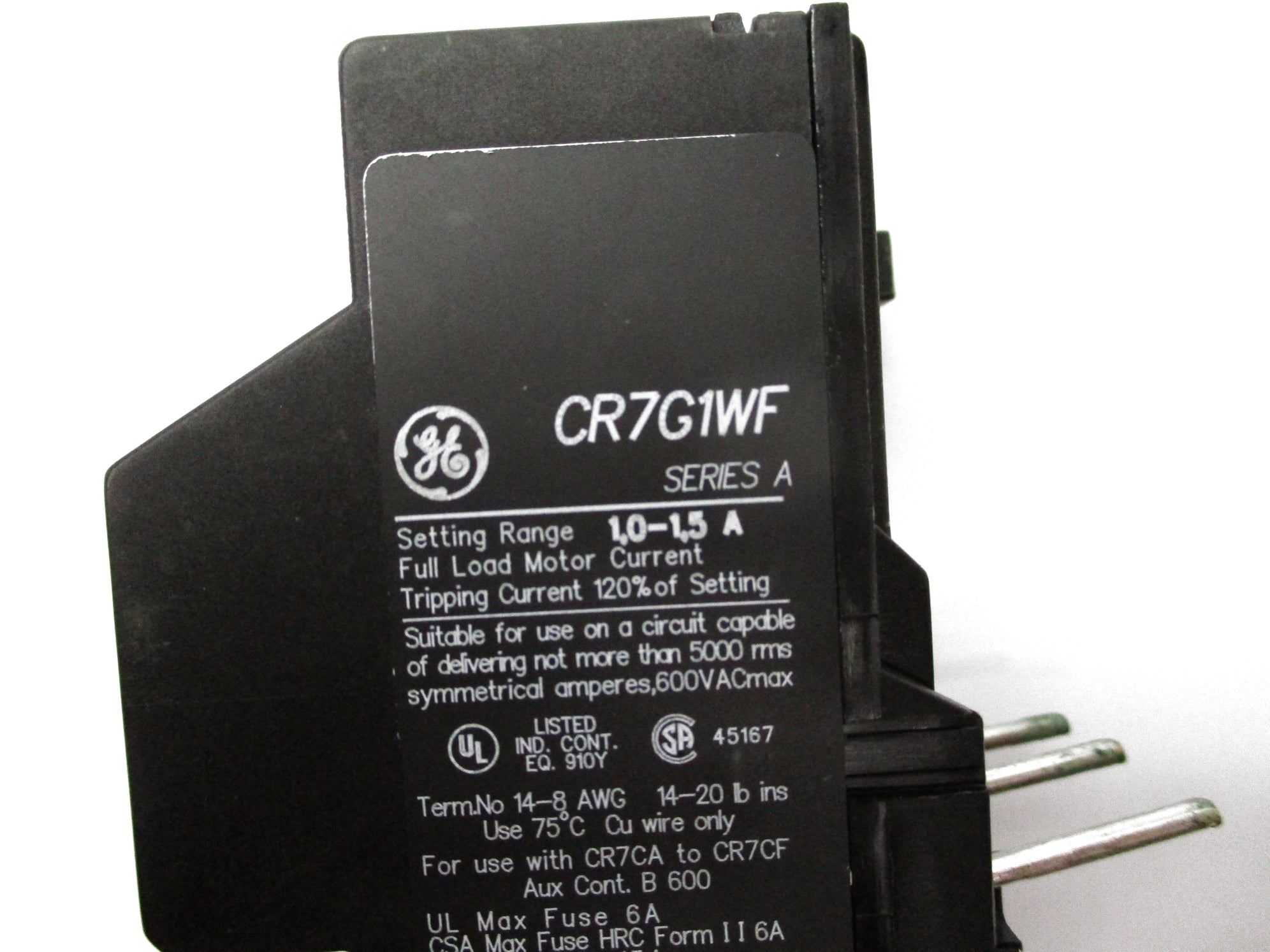 GENERAL ELECTRIC CR7G1WF SER. A 1.0-1.5A UNMP