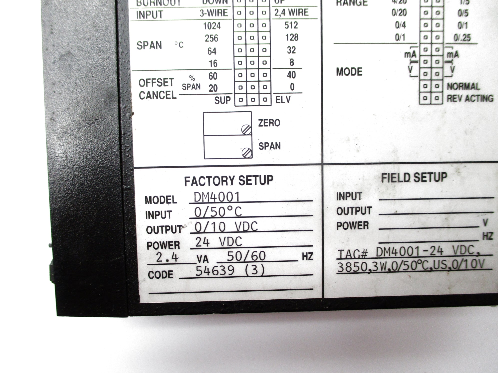 WILKERSON INSTRUMENT DM4001 NSNP