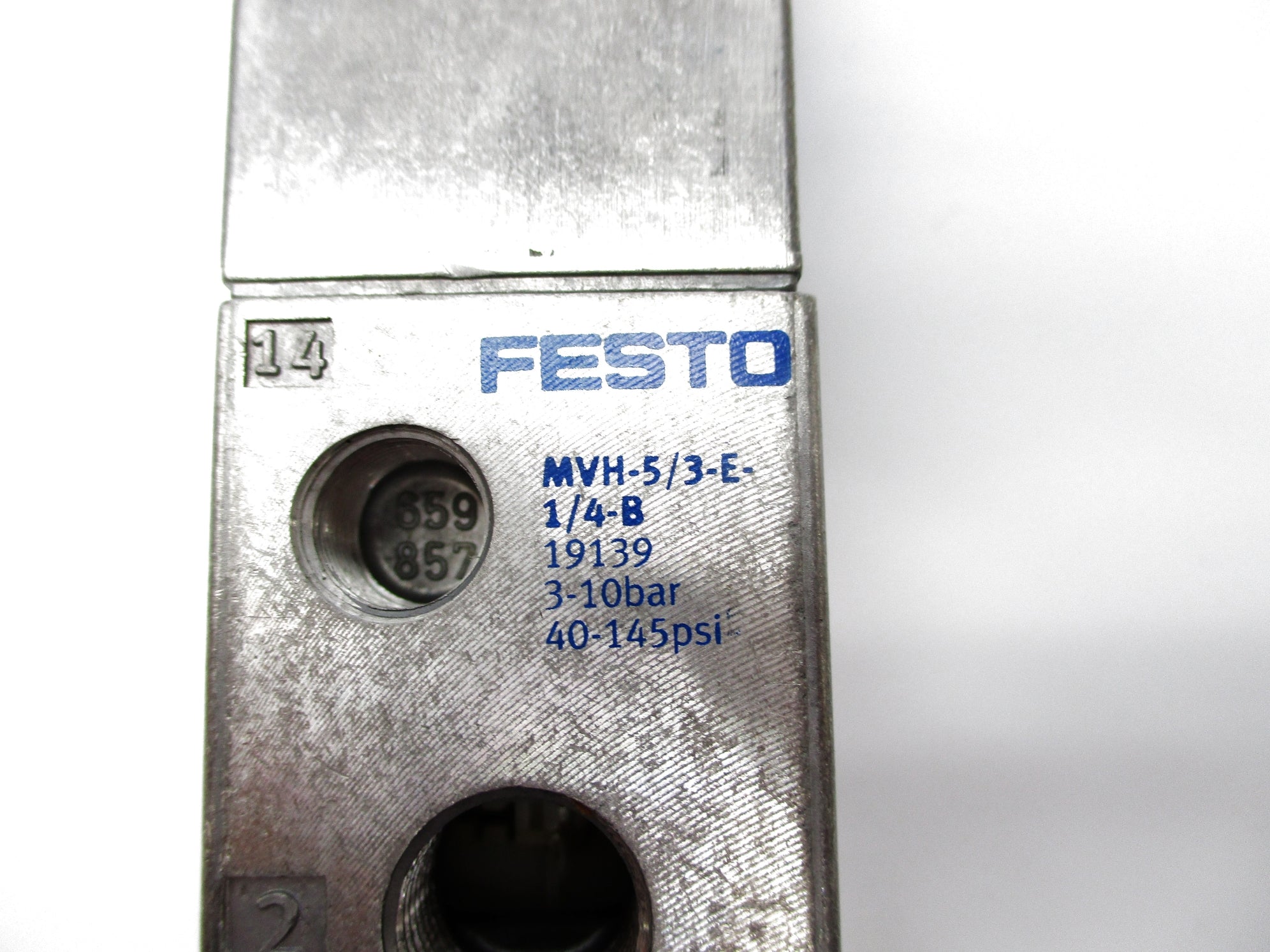 FESTO MVH-5/3-E-1/4-B 40-145PSI 20.4-26.4VDC NSNP