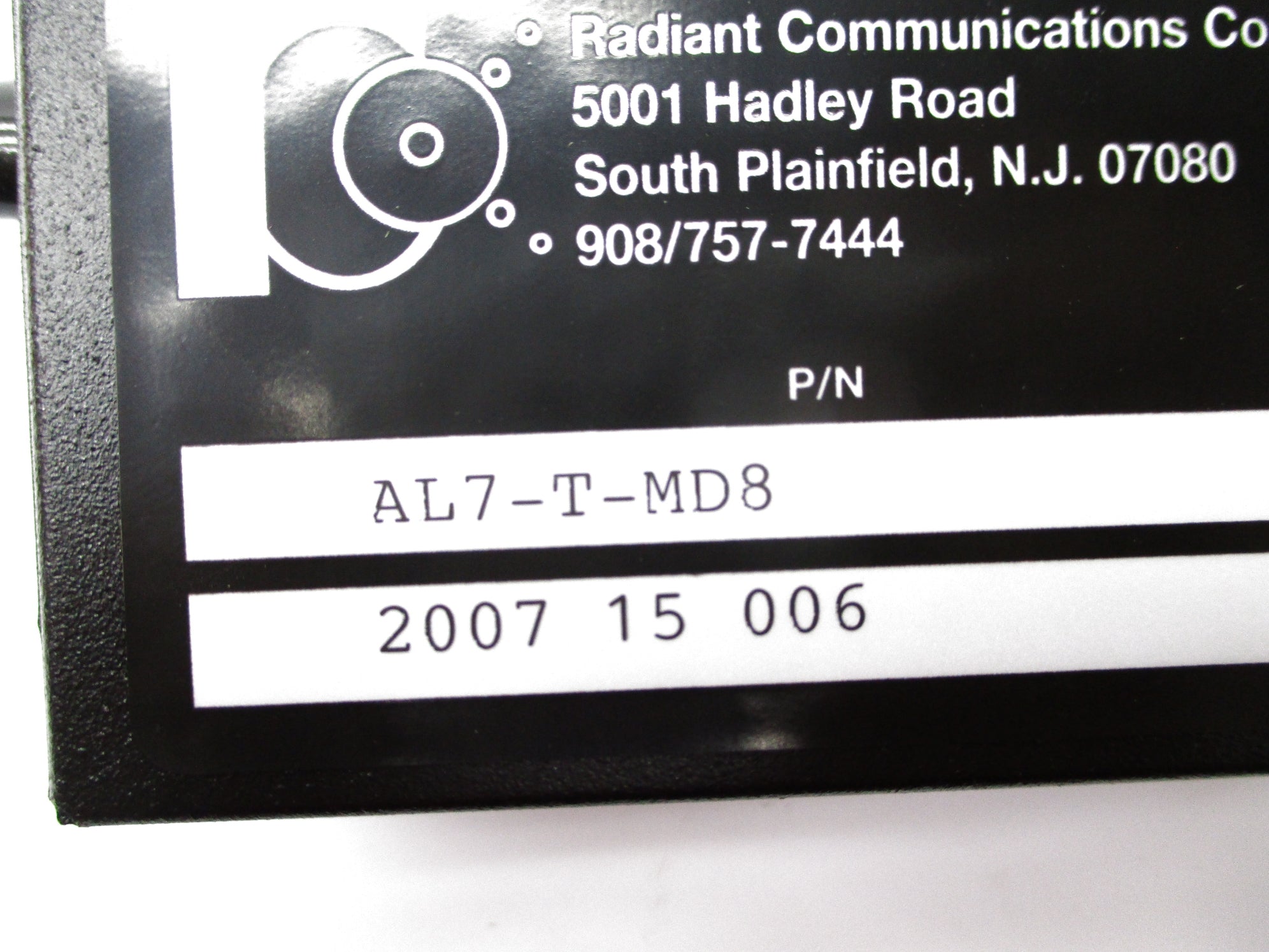 RADIANT COMMUNICATIONS AL7-T-MD8 NSNP