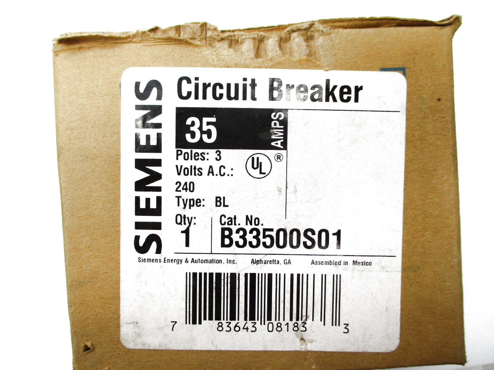 SIEMENS B33500S01 35A 240VAC NSMP