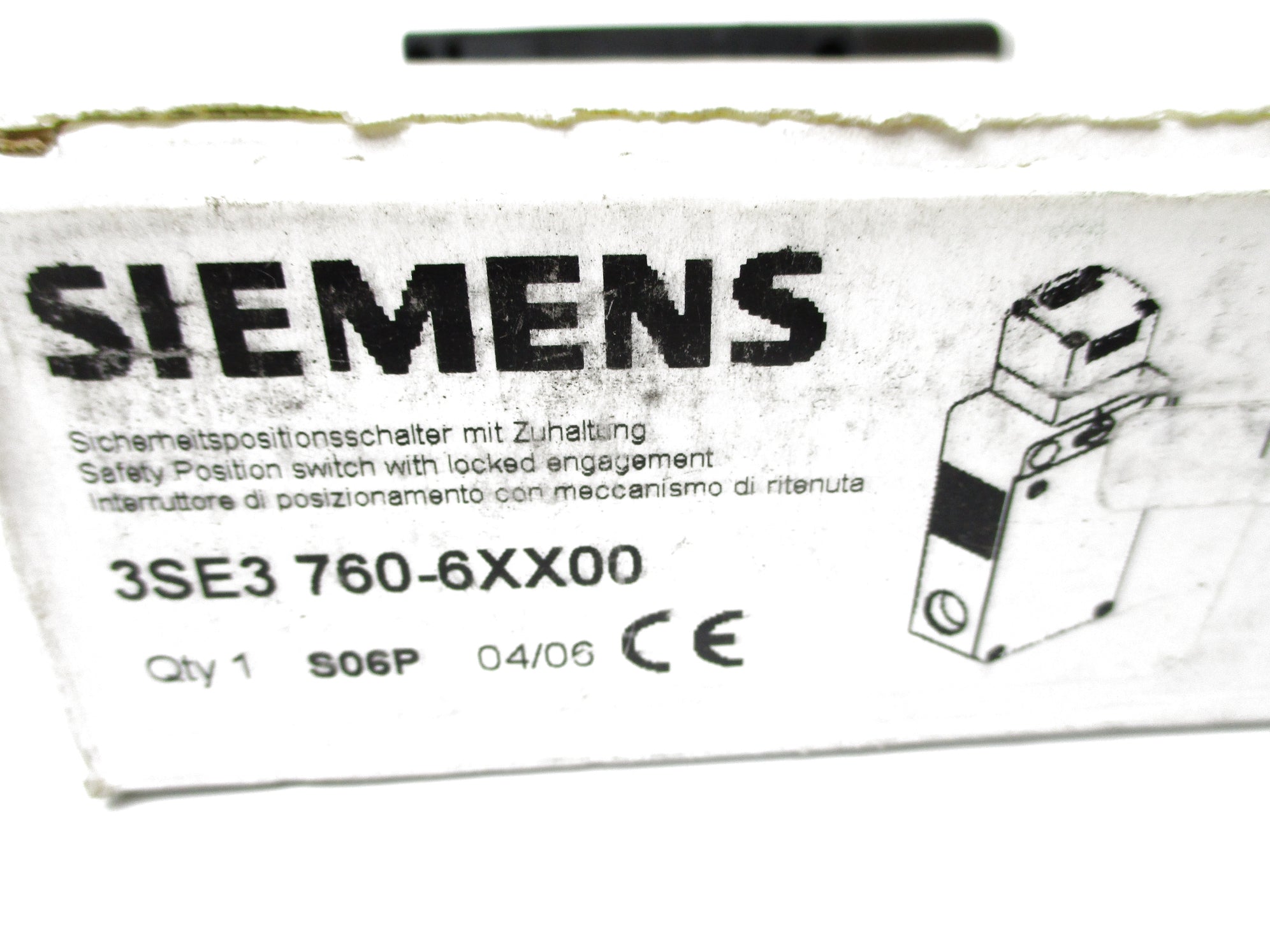 SIEMENS 3SE3760-6XX00 500V 6A NSMP