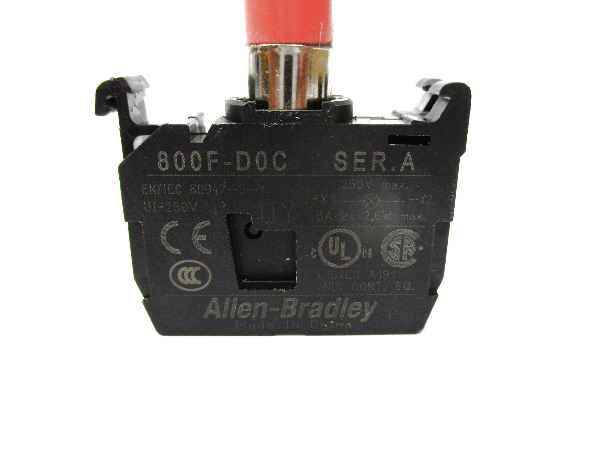 ALLEN BRADLEY 800F-D0C SER. A (AS PICTURED) NSNP