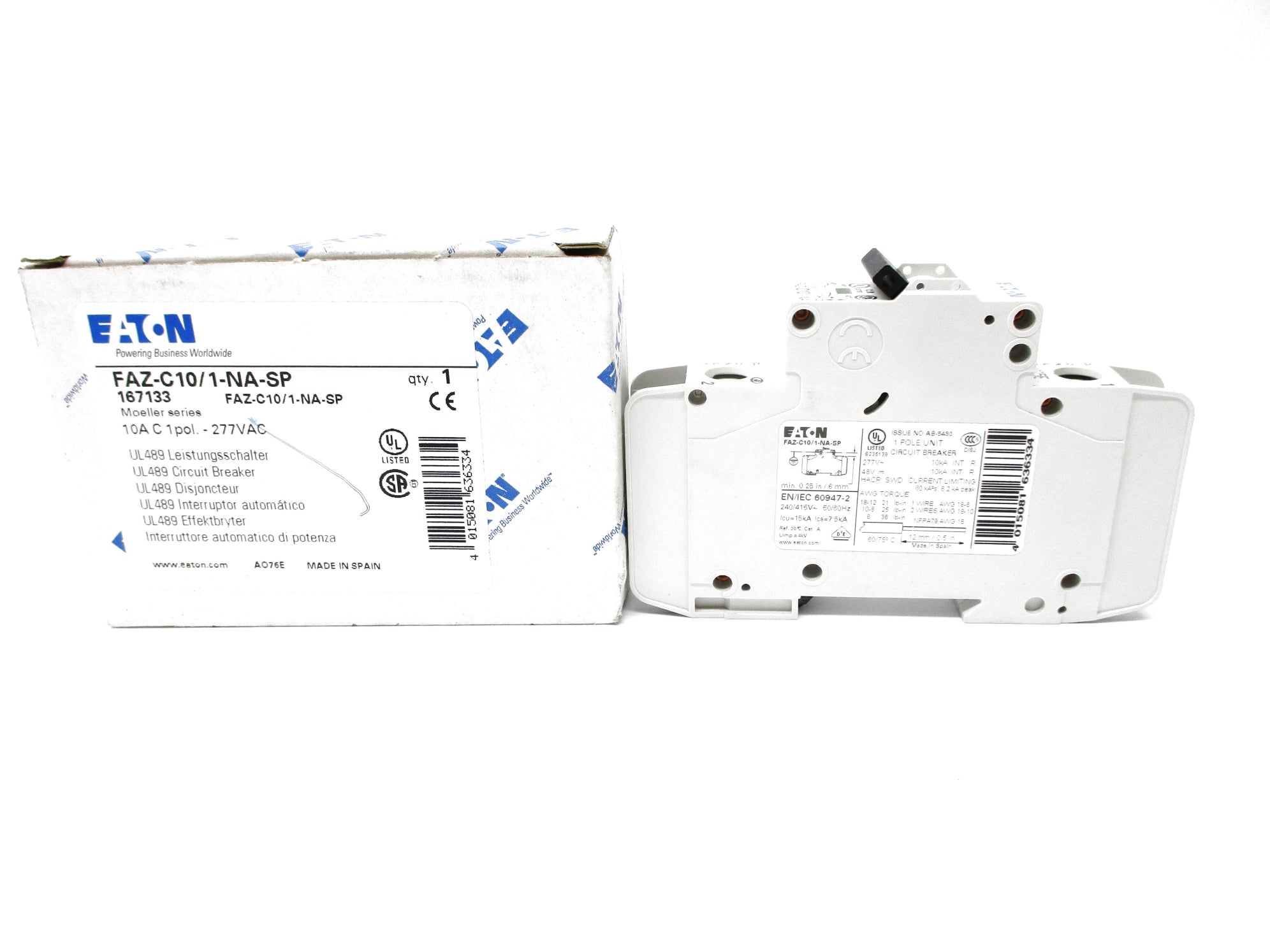 INDUSTRIAL MRO FAZ-C10/1-NA-SP 10A 277VAC NSMP