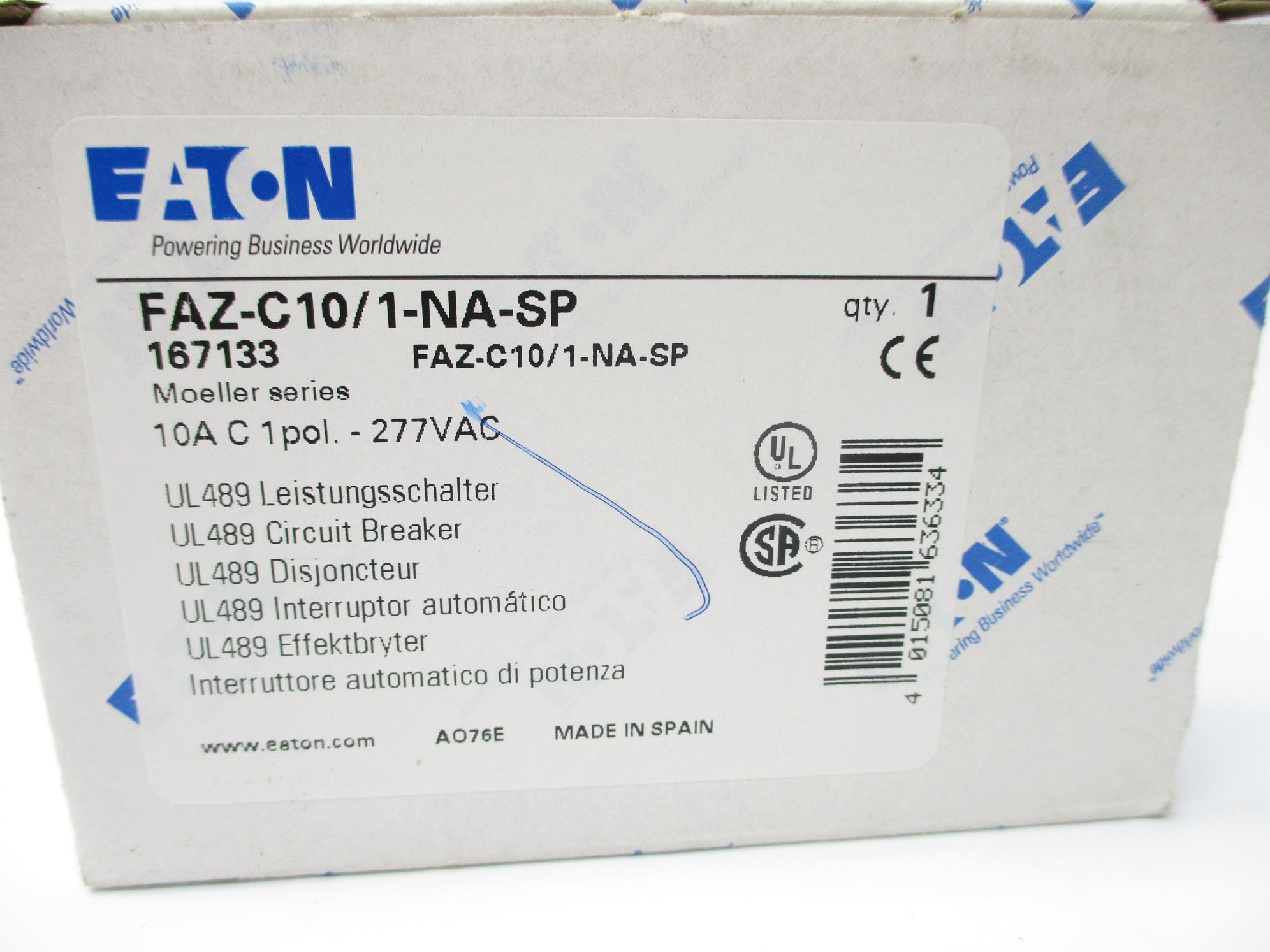 INDUSTRIAL MRO FAZ-C10/1-NA-SP 10A 277VAC NSMP