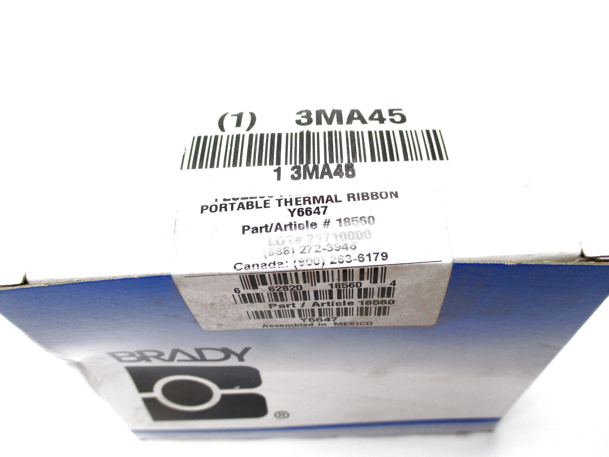 BRADY Y6647 3MA45 NSFS