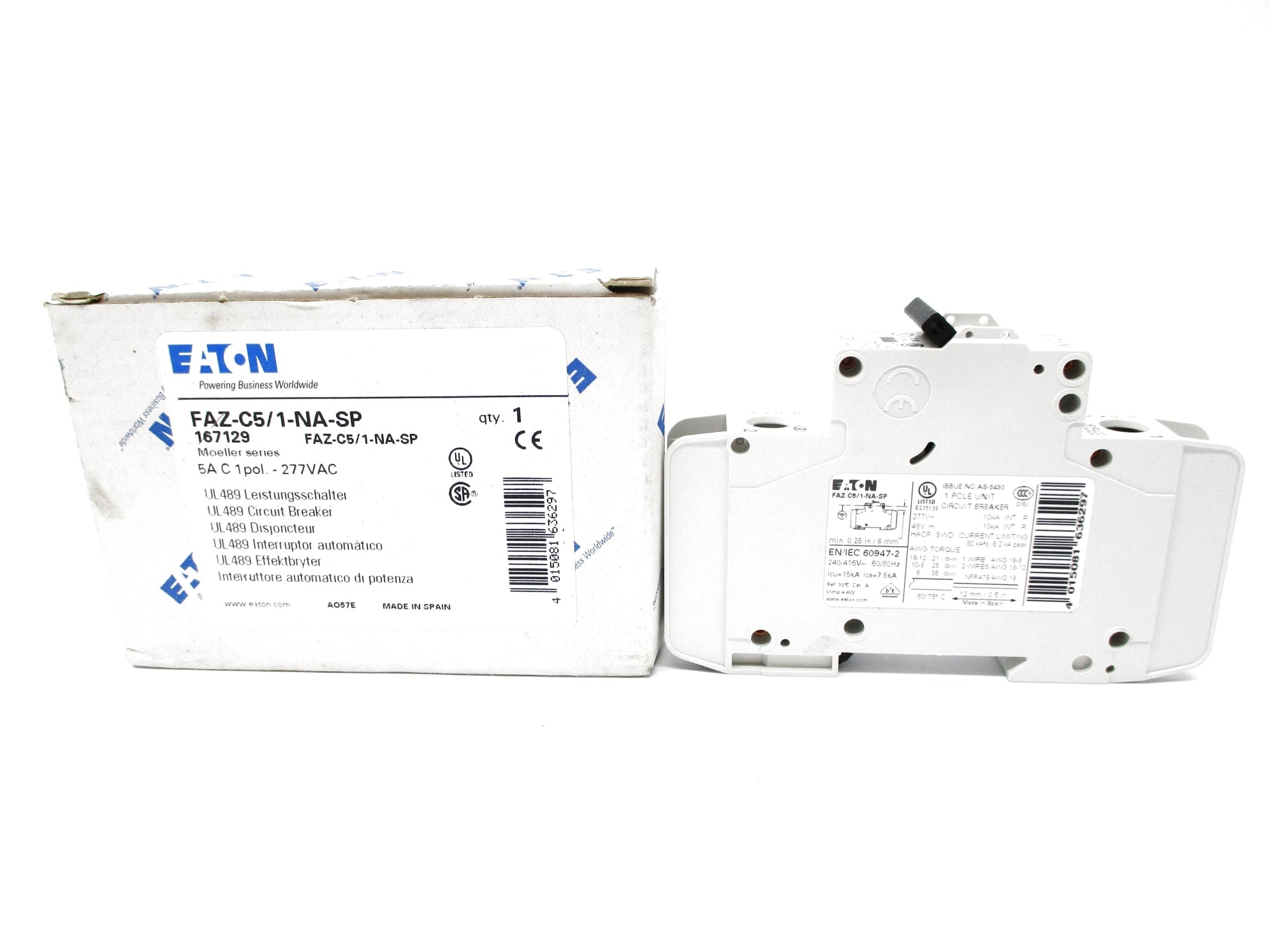 EATON FAZ-C5/1-NA-SP 277VAC 5A NSMP