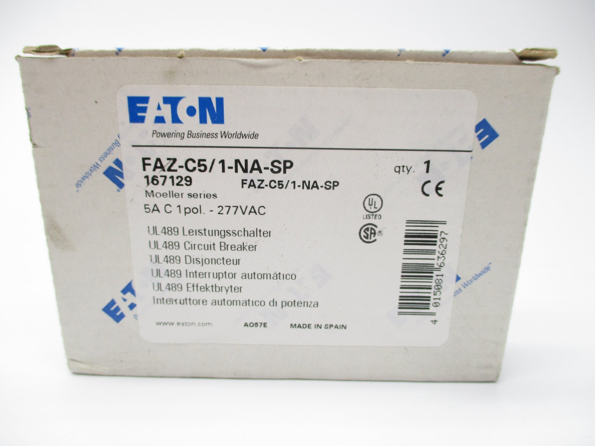 EATON FAZ-C5/1-NA-SP 277VAC 5A NSMP