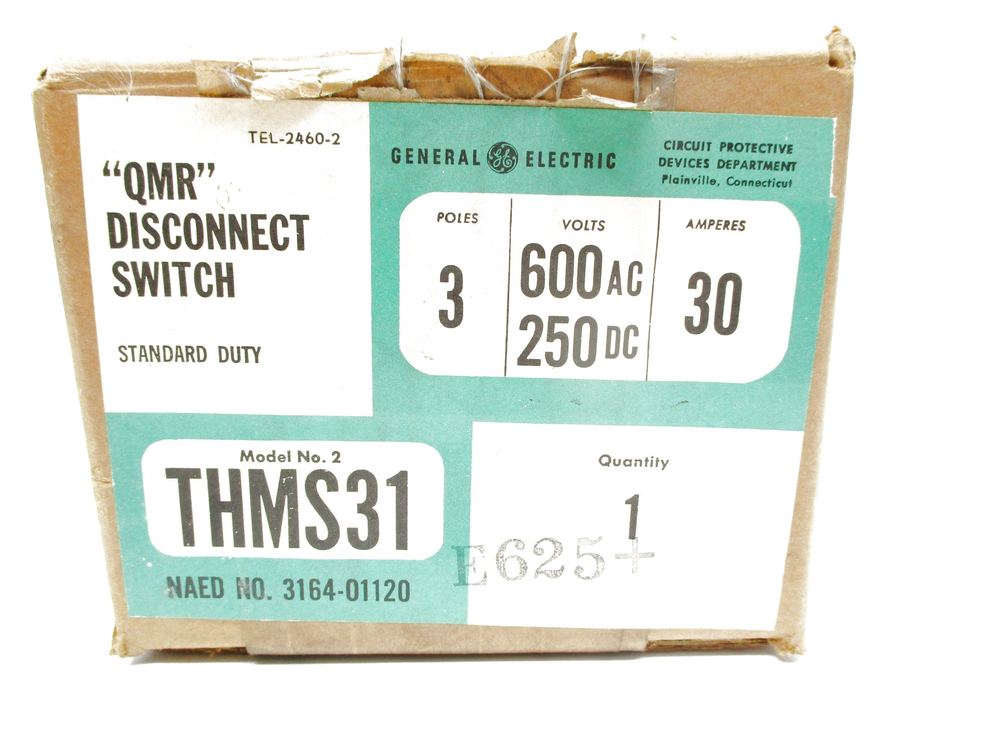 GENERAL ELECTRIC THMS31 30A 600VAC NSMP