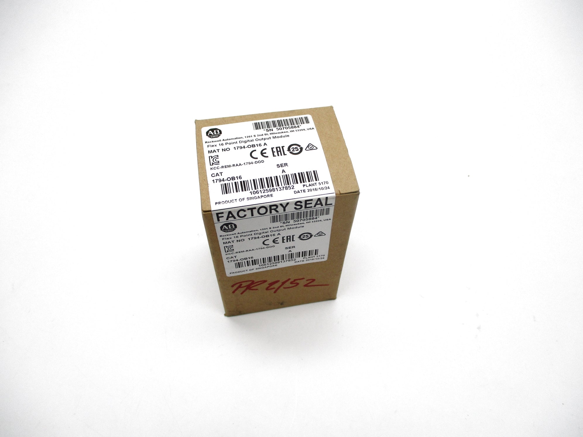 ALLEN BRADLEY 1794-OB16 SER. A DATE: 2016 NSFS